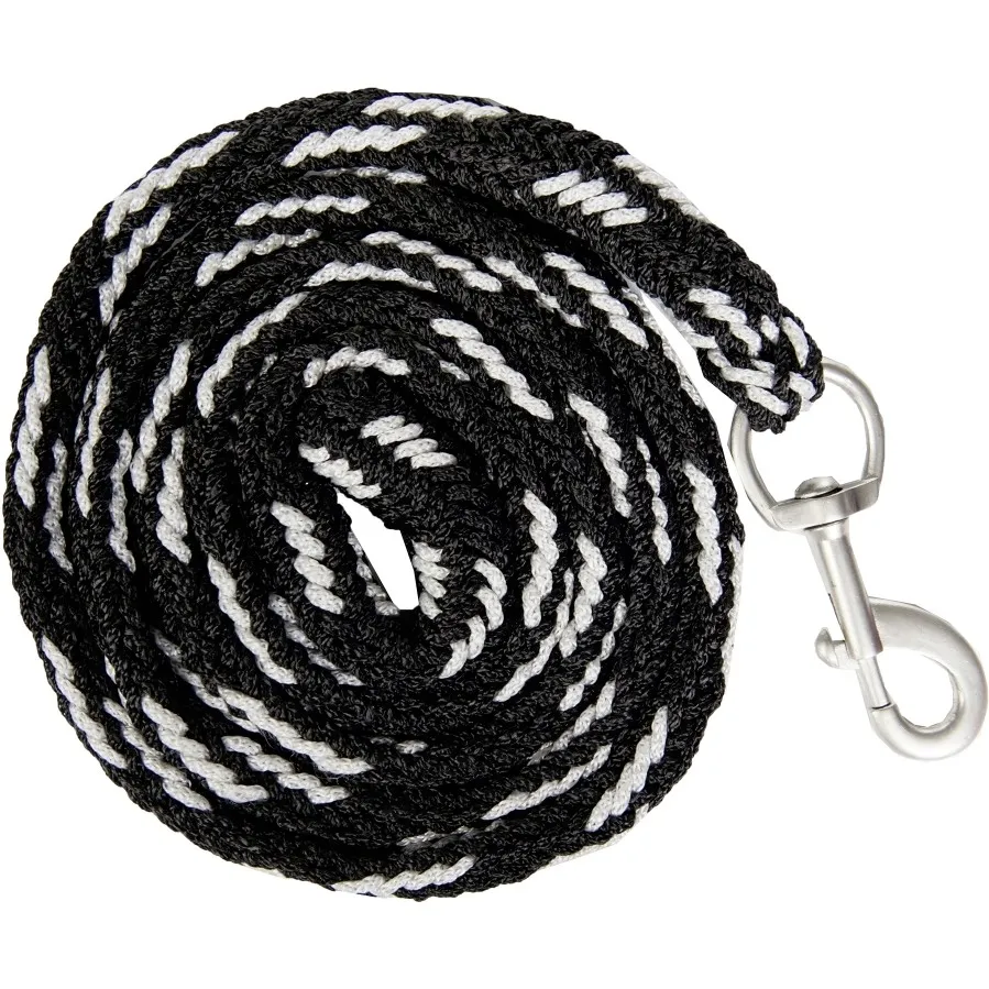 Halfter + Strick-Set mit Karabinerhaken STERNCHEN schwarz/silber