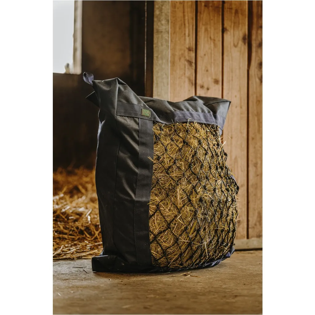 Heunetz-Tasche mit Klettverschluss marineblau