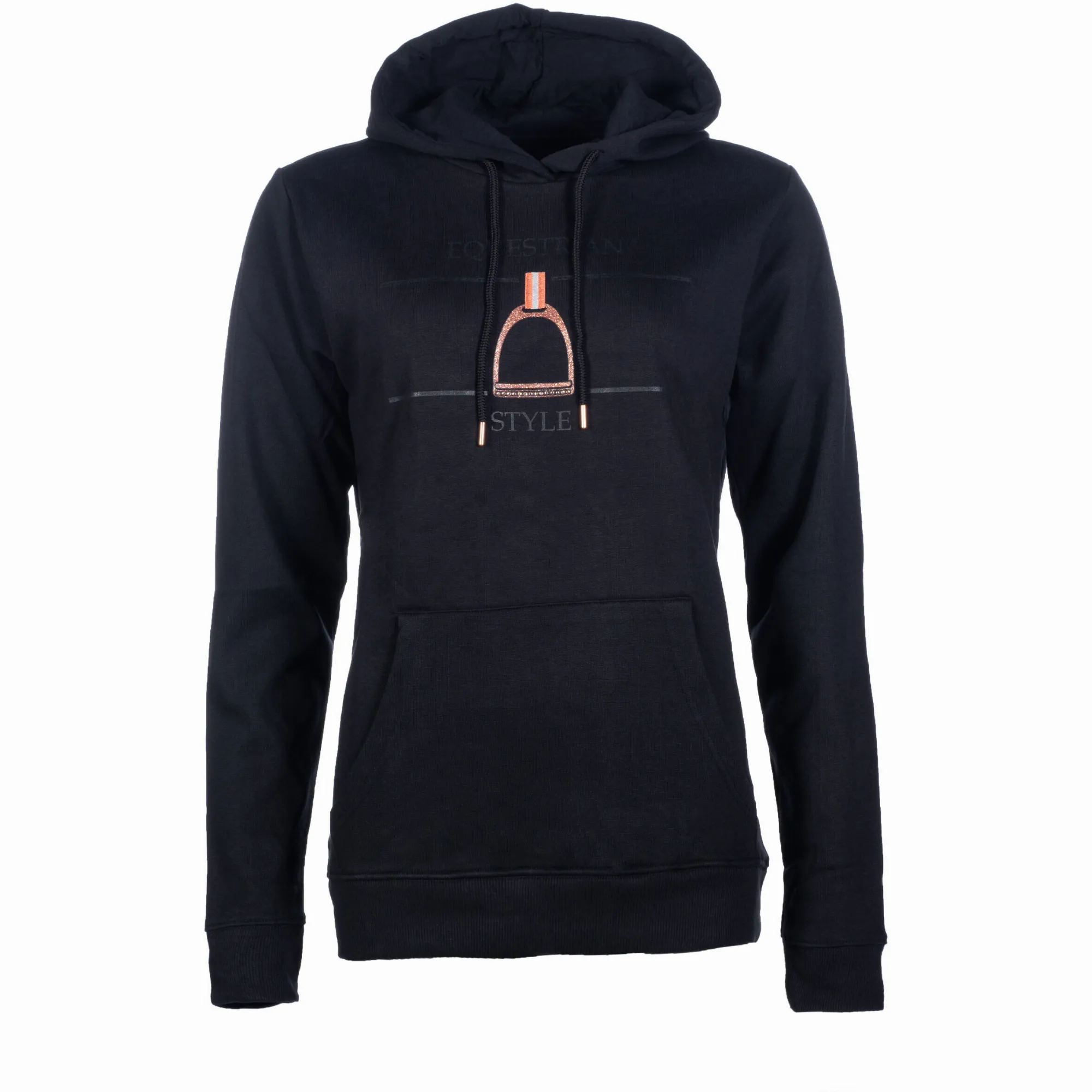 Damen Hoody EQUINE SPORTS STYLE schwarz/rosegold