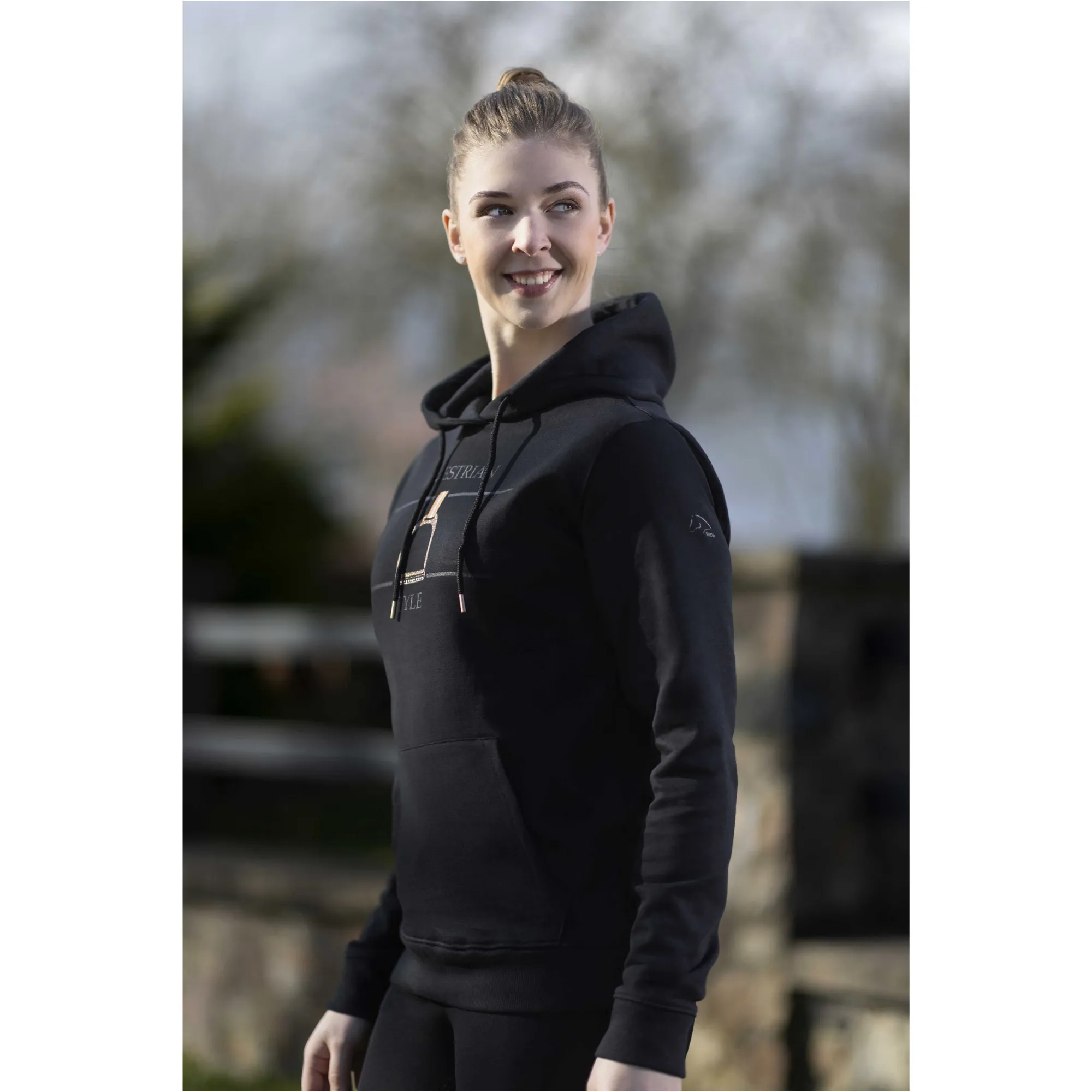 Damen Hoody EQUINE SPORTS STYLE schwarz/rosegold