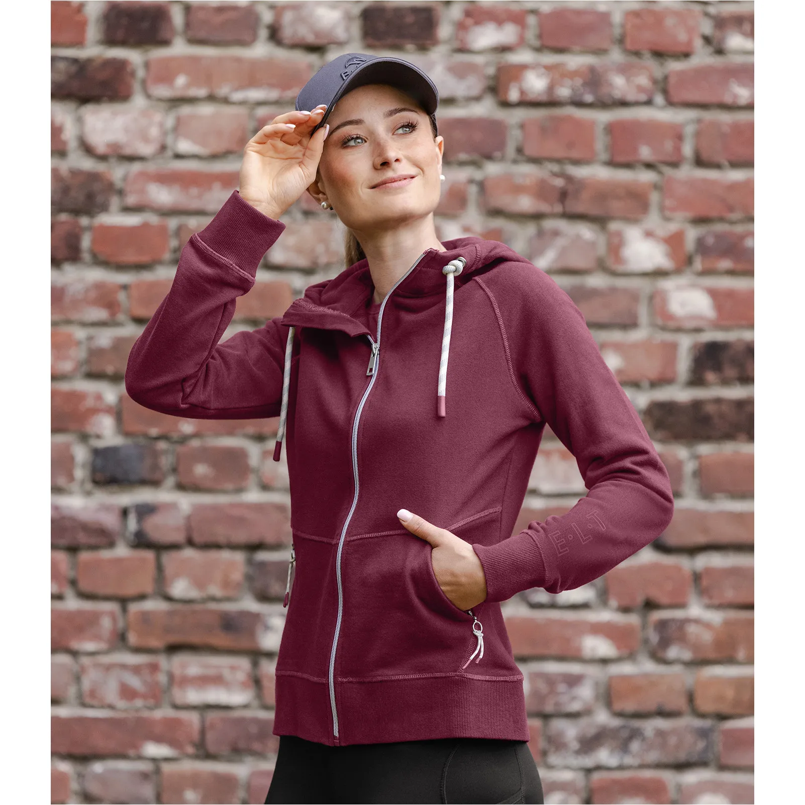 Damen Hoody-Jacke PAMPLONA samtrot