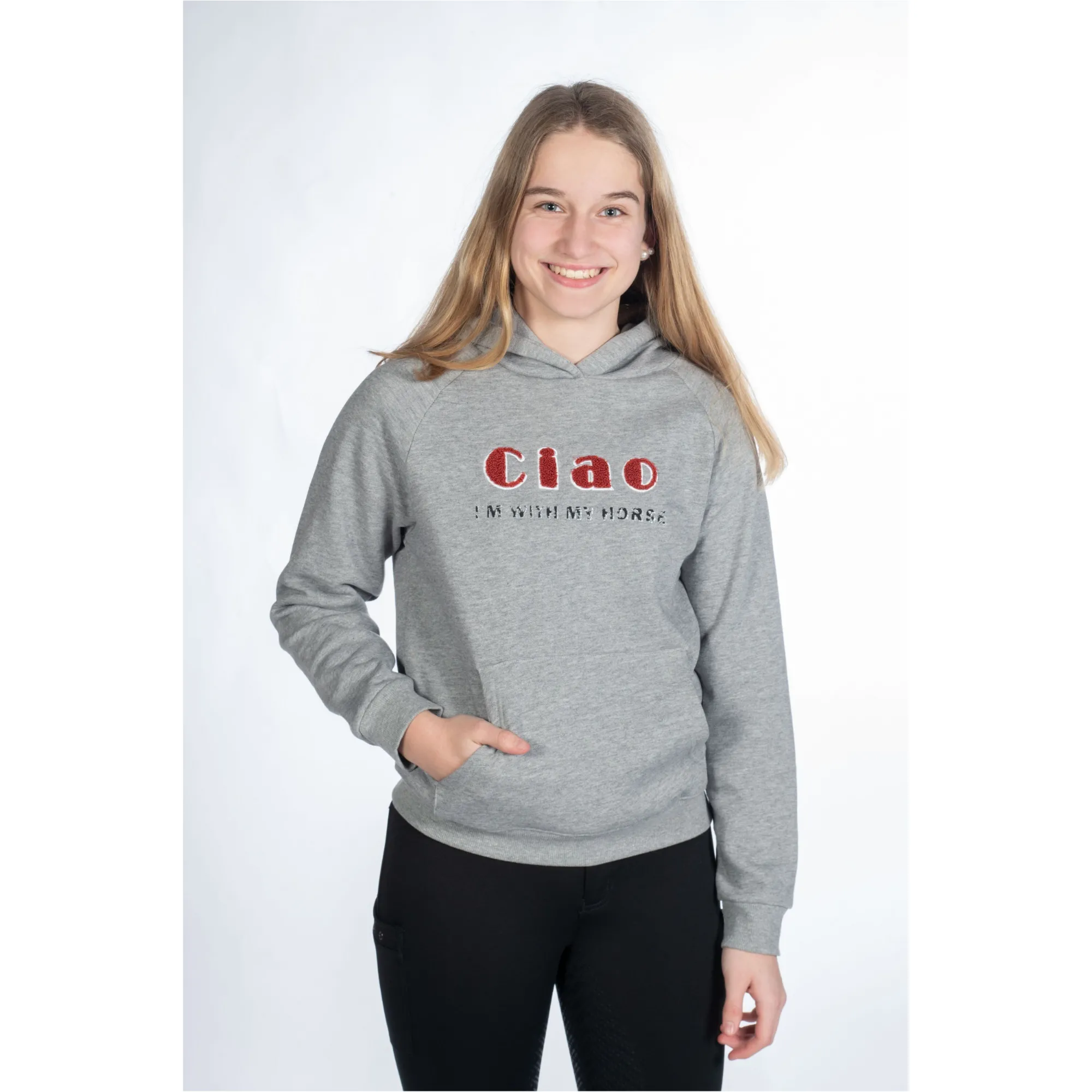 Kinder Hoody RUBY hellgrau melange