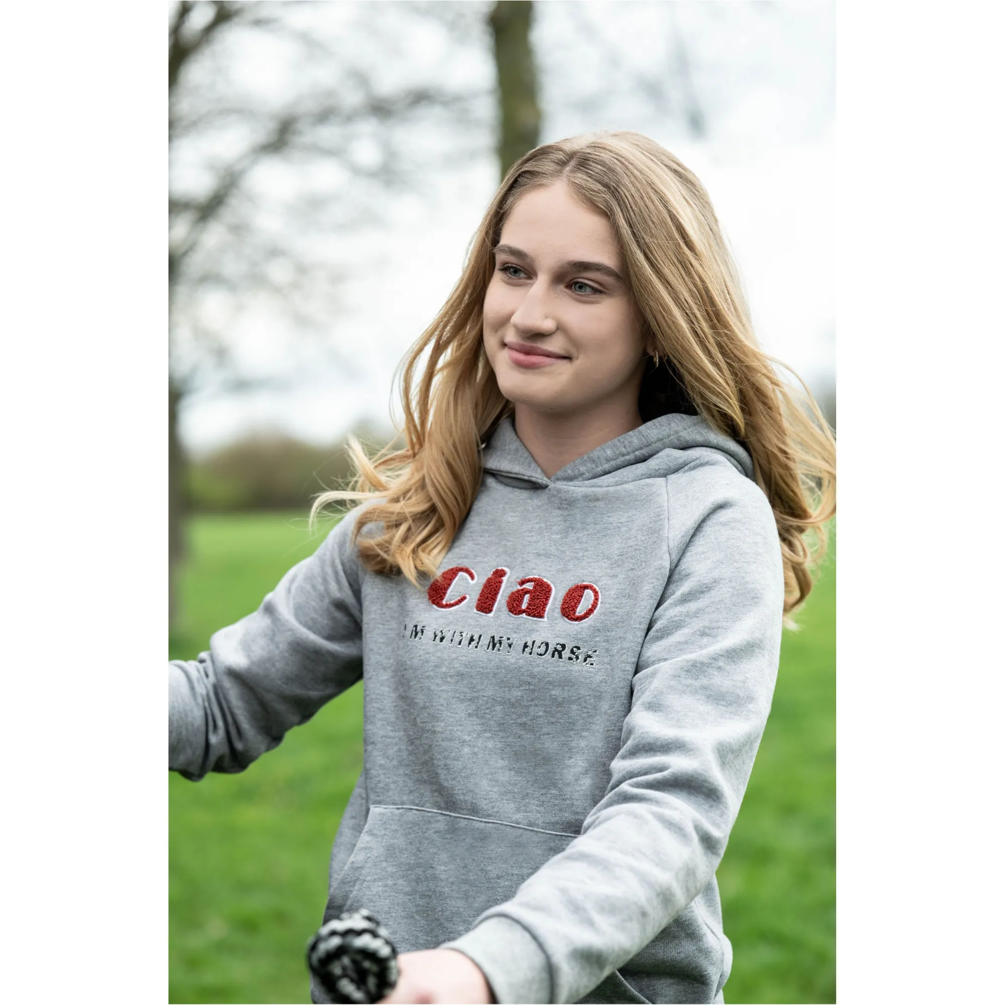Kinder Hoody RUBY hellgrau melange