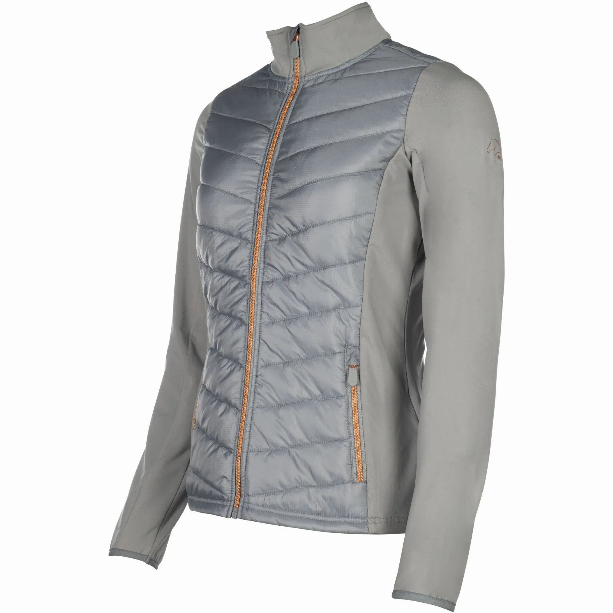 Damen Jersey-/Nylonjacke PRAG STYLE grau/rosegold