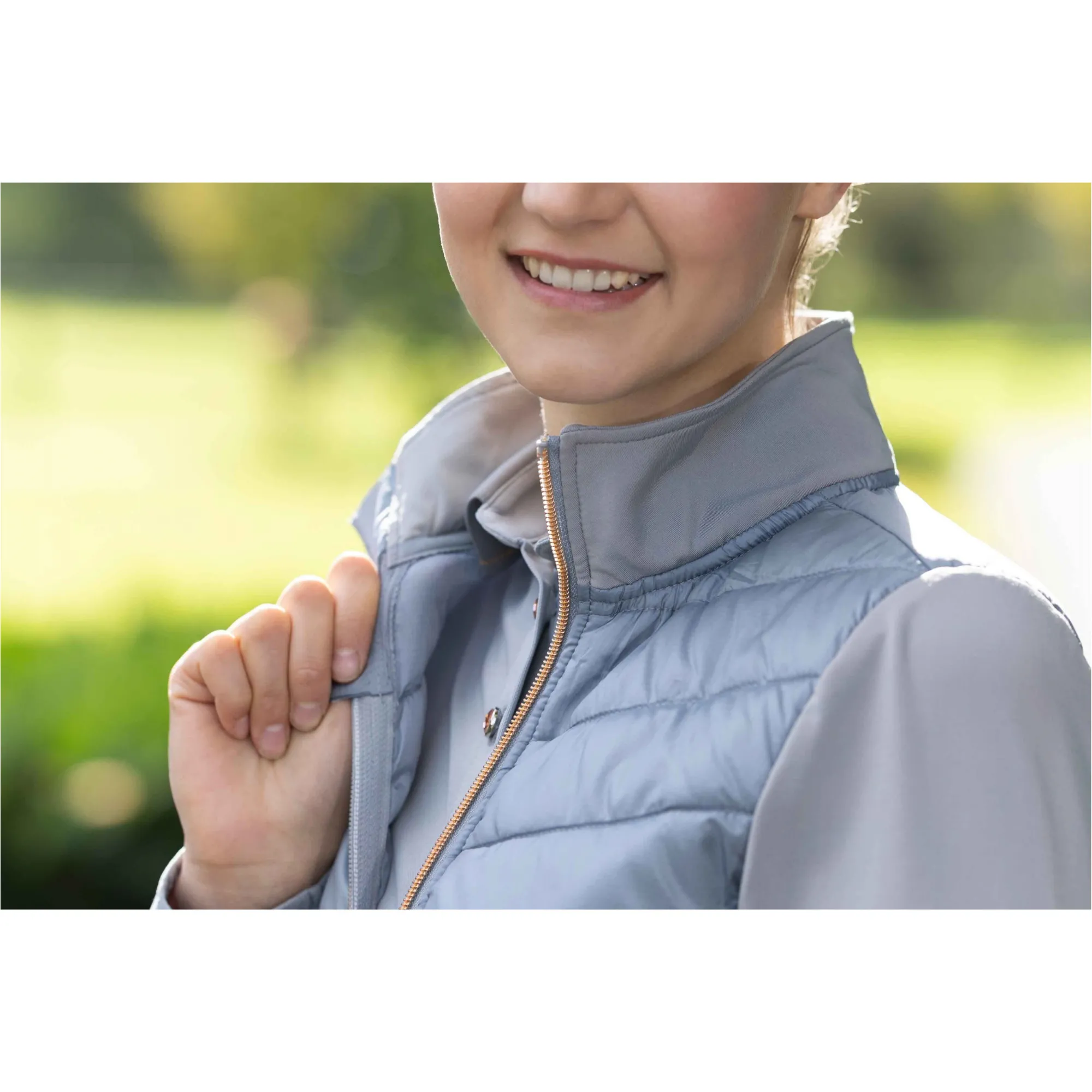 Kinder Jersey-/Nylonjacke PRAG STYLE grau/rosegold