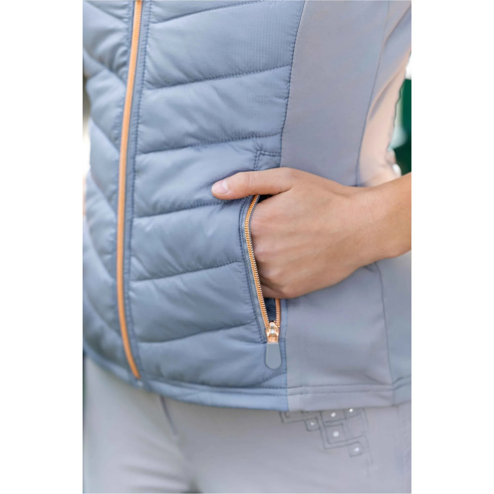 Damen Jersey-/Nylonweste BASEL STYLE grau/rosegold