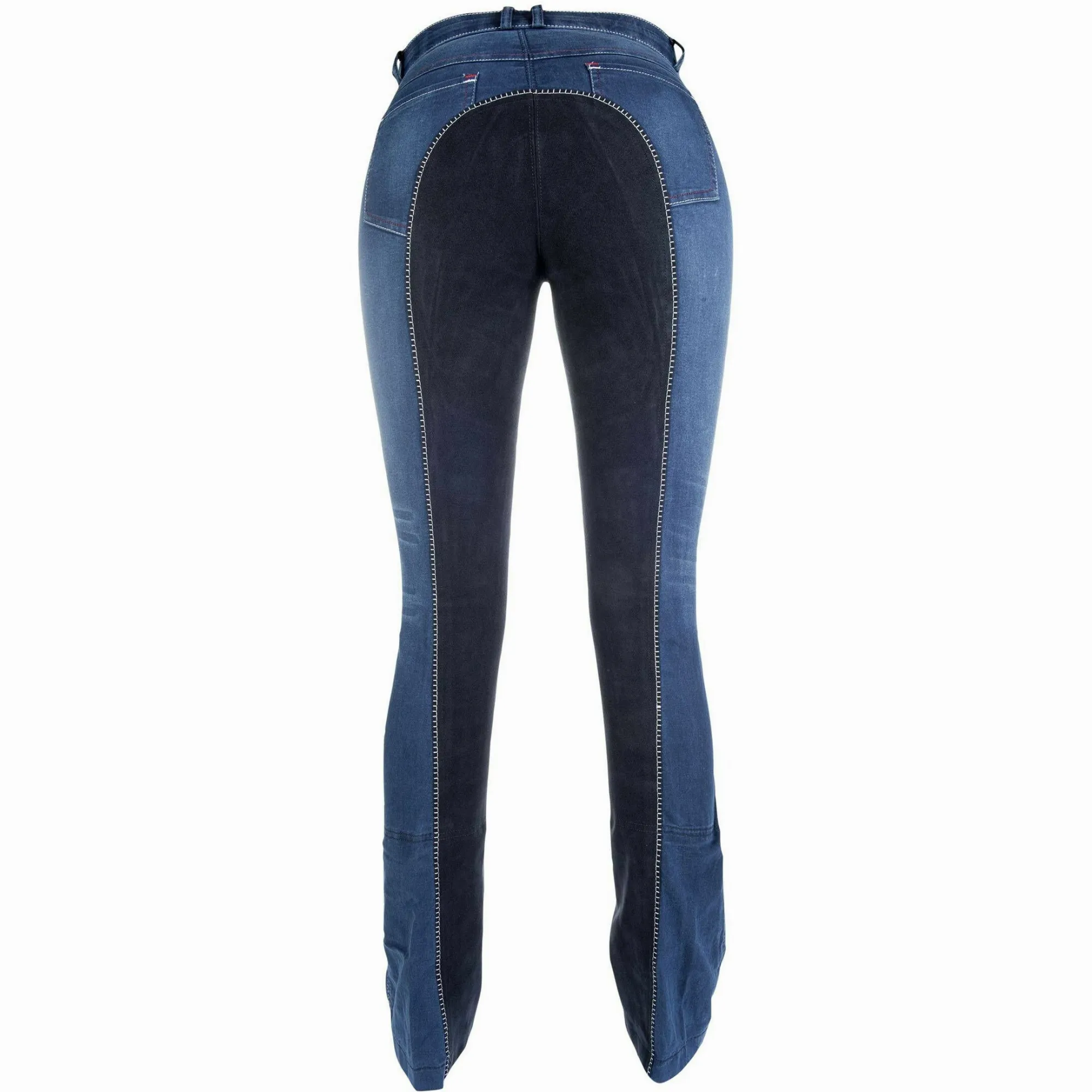 Damen Jodhpur Reithose Vollbesatz SUMMER DENIM jeansblau/dunkelblau