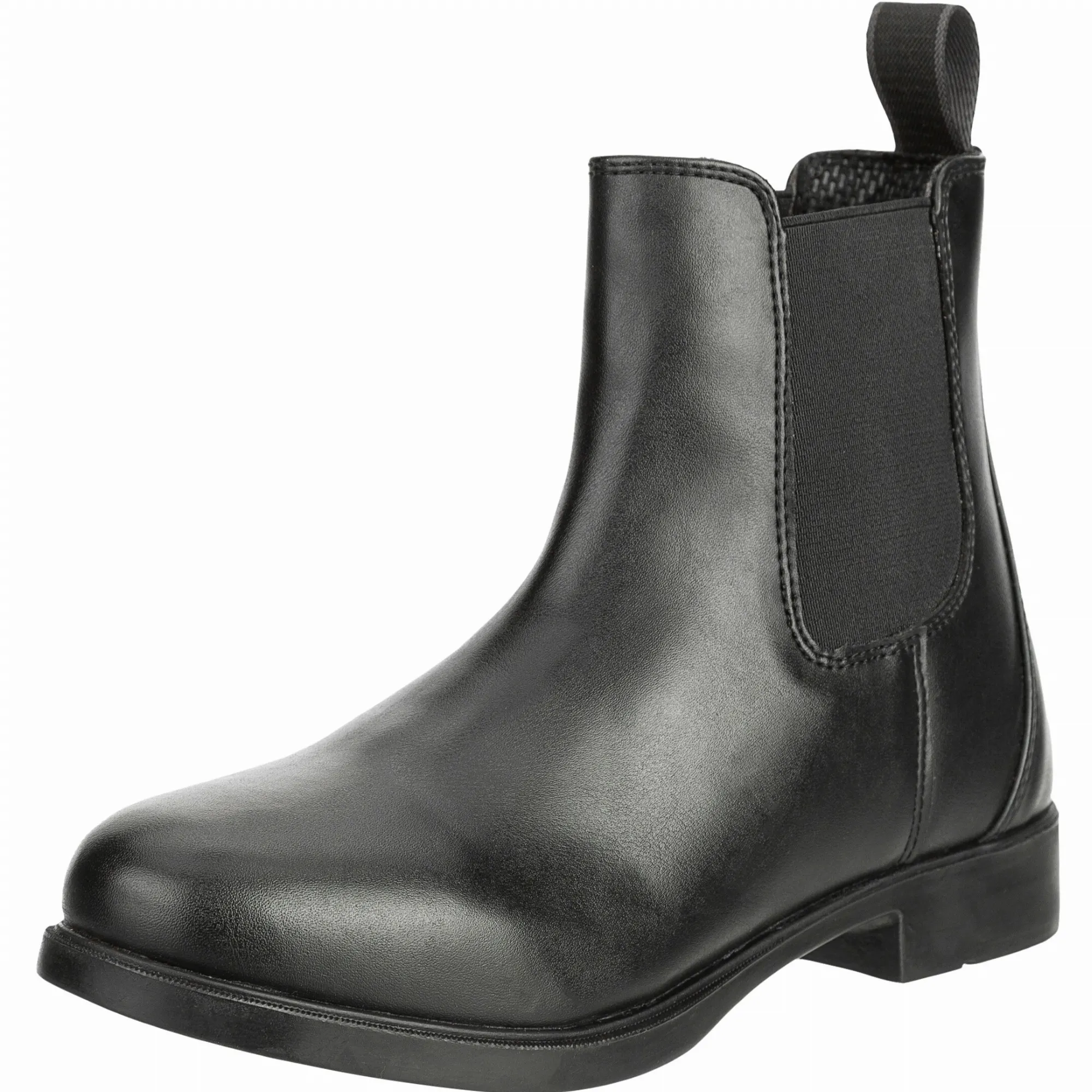 Jodhpur Reitstiefeletten mit Elastikeinsatz Kunstleder schwarz soft