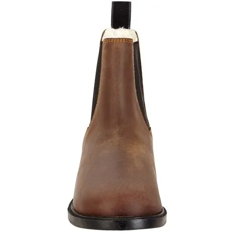 Winter Kinder Jodhpur Reitstiefeletten NOVA Classic Echtleder braun