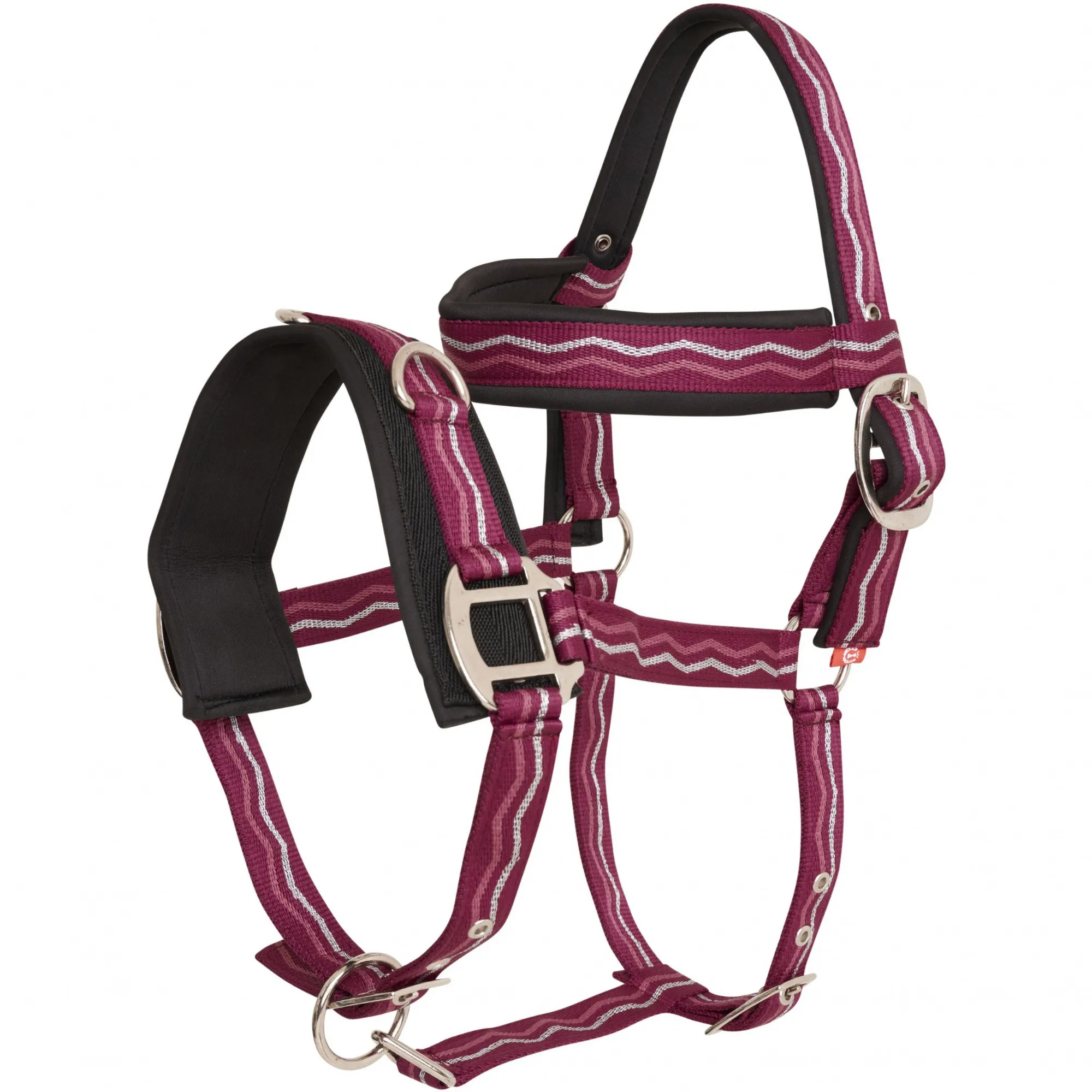 Kappzaum Nylon IRH rose-bordeaux-silver