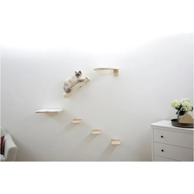 Kletterwand ROCKY für Katzen 6-teilig natur/weiß