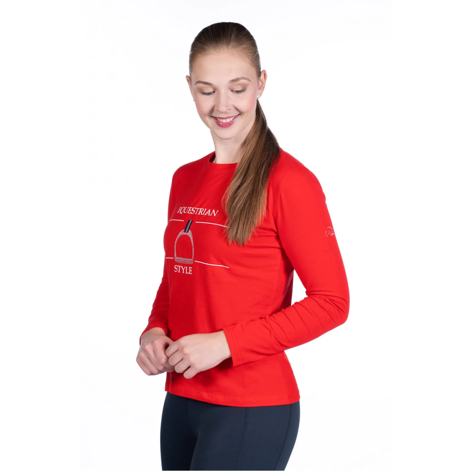 Damen Langarmshirt EQUINE SPORTS STYLE rot