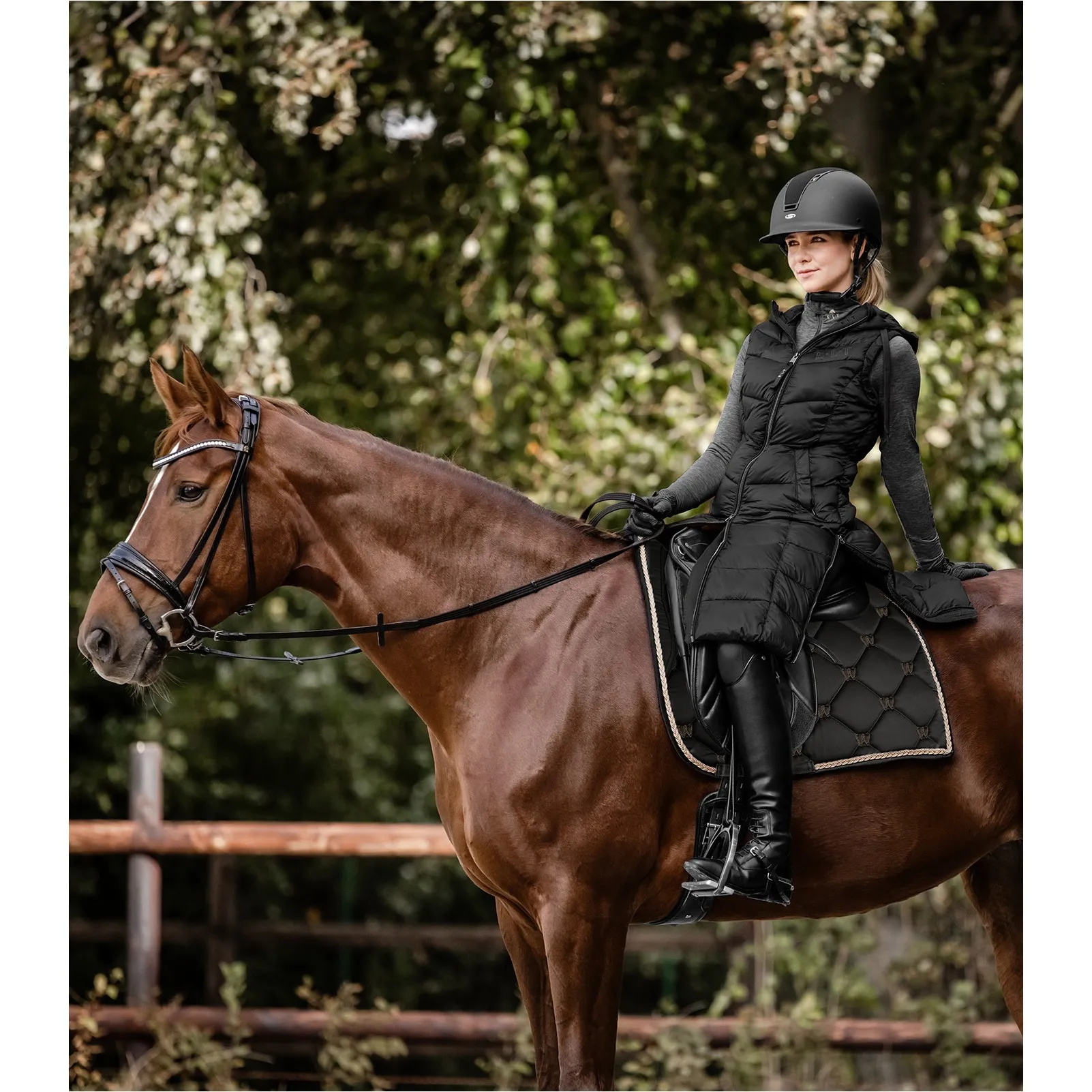 Damen Lightweight Longweste OSTENDE schwarz