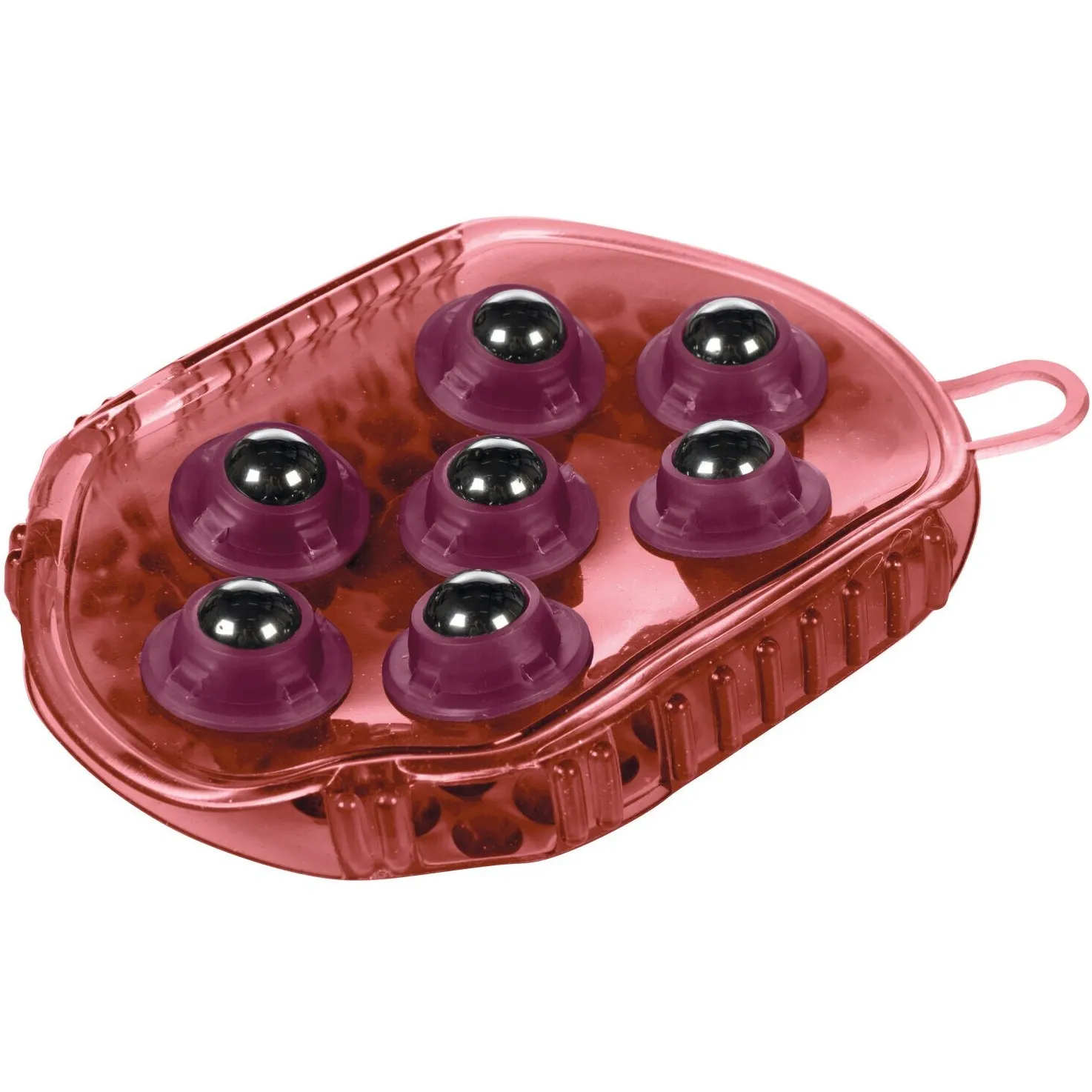 Massage-Handschuh FLIP bordeaux/grau
