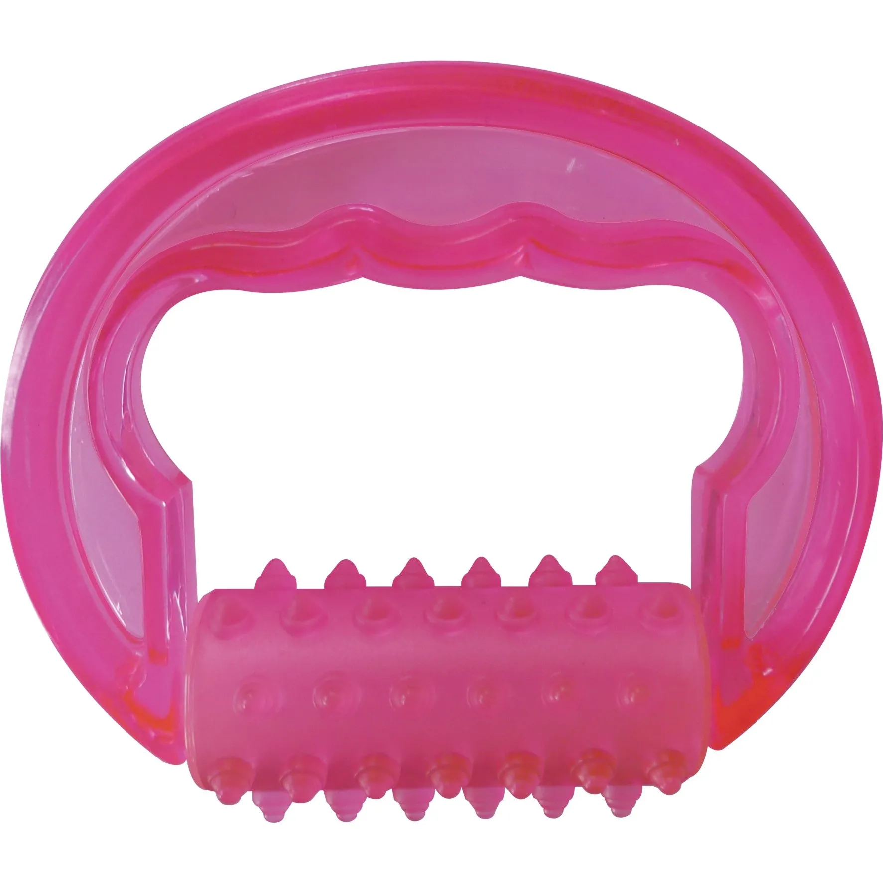 Massagestriegel mit PVC Griff rosa
