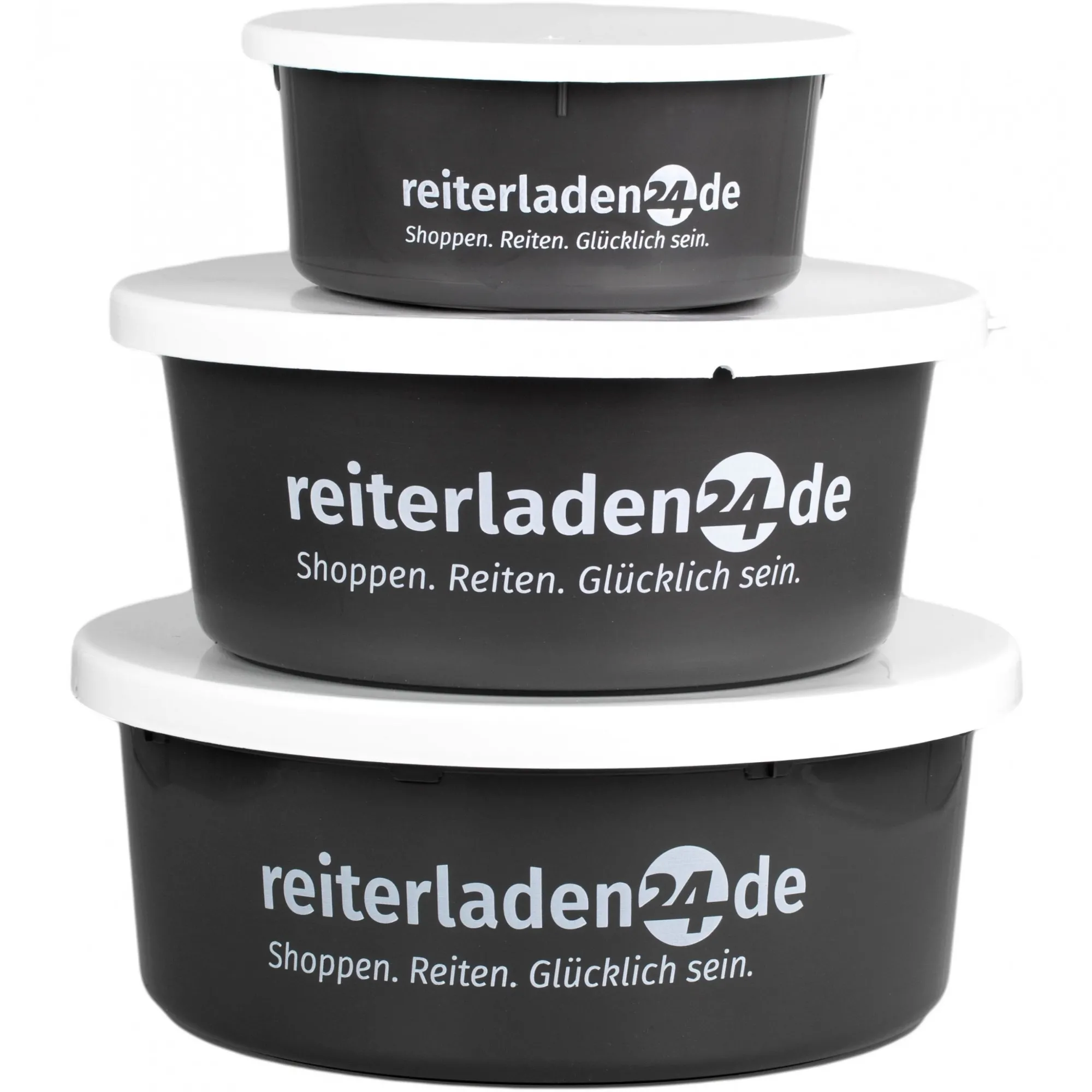Müslischalen-Set (2+5+8 Liter) mit Deckel grau