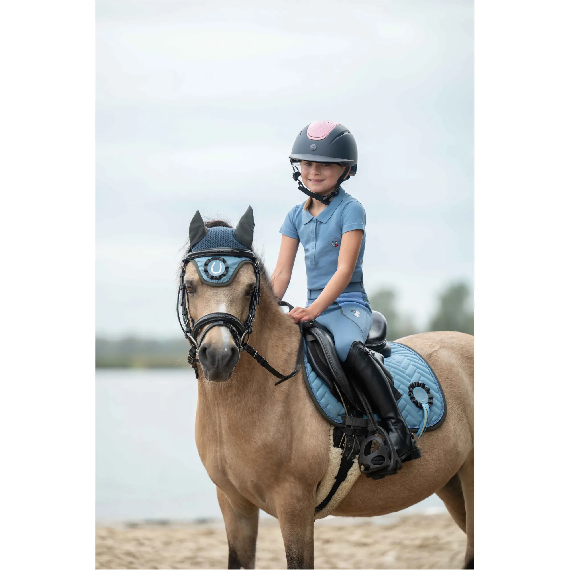 Kinder Poloshirt CLAIRE rauchblau