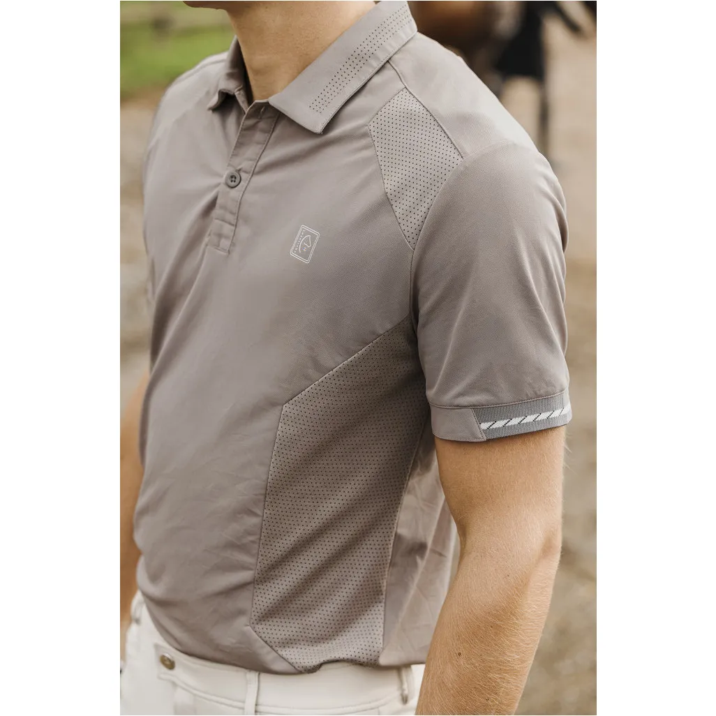 Herren Poloshirt ERIC mit Mesheinsätzen taupe