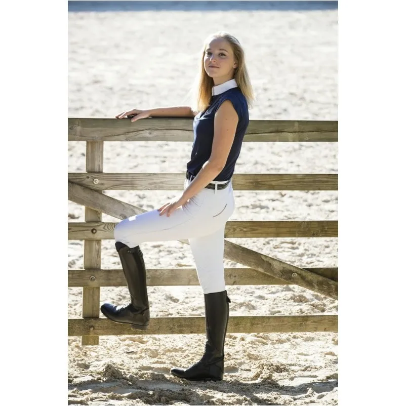Damen Poloshirt mit Strass BRÜSSEL marineblau