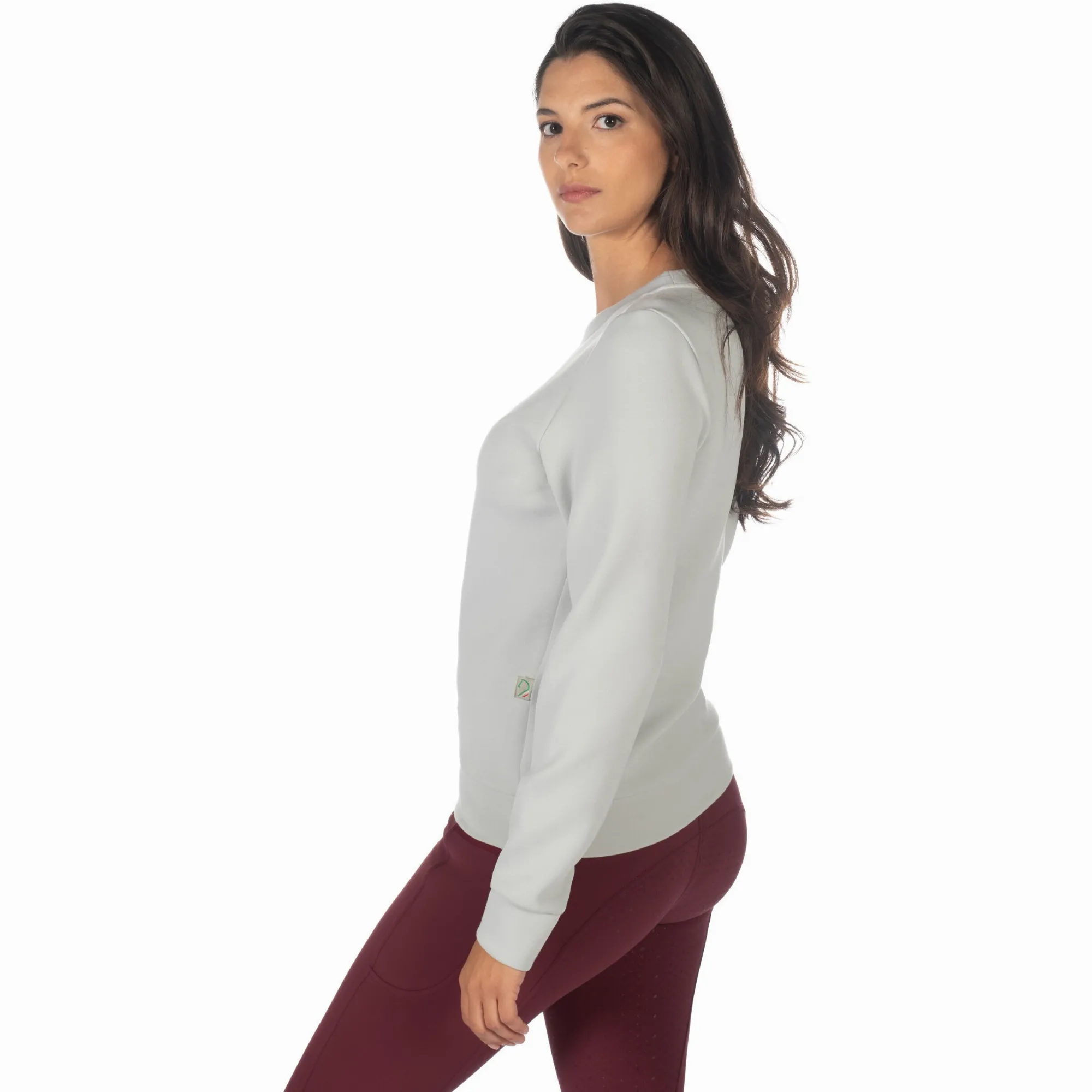 Damen Pullover LIVIGNO HORSE HEAD steingrau