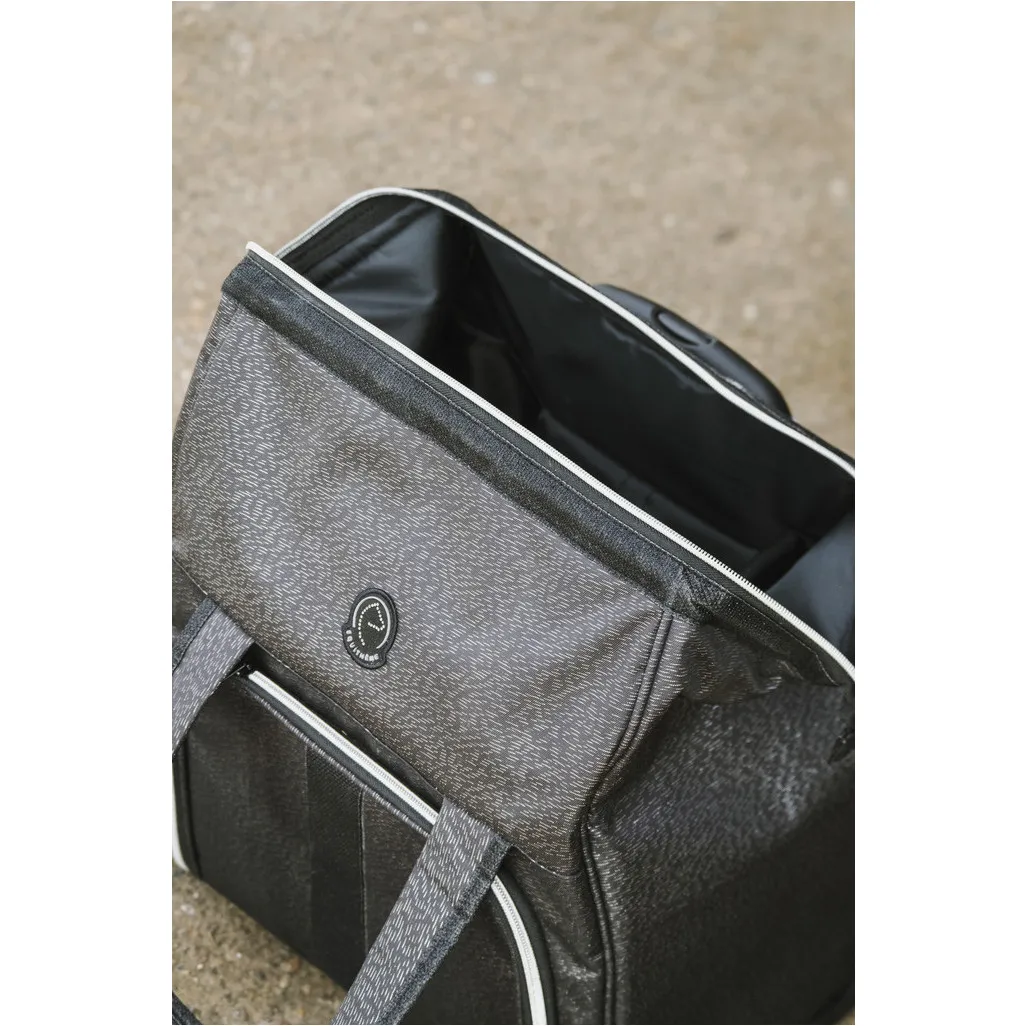Putztasche mit Rollen schwarz