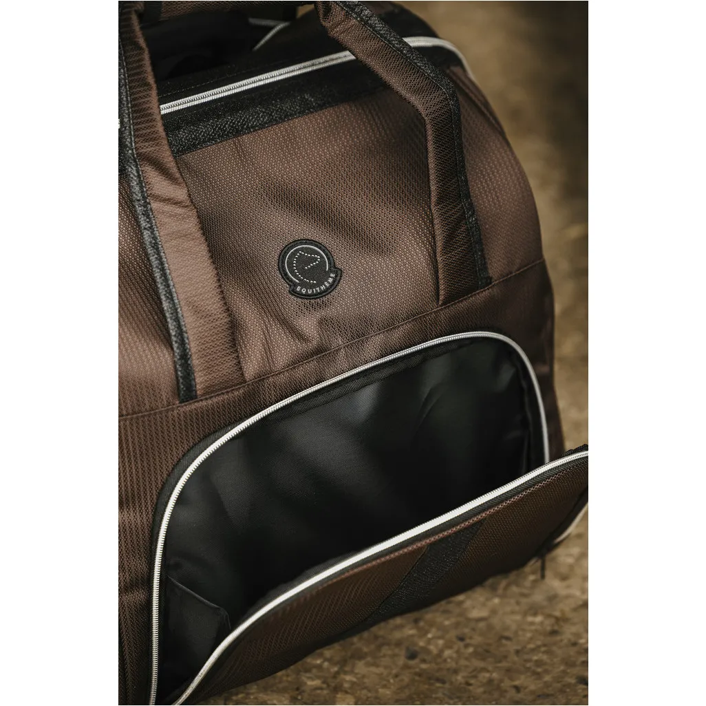 Putztasche mit Rollen braun