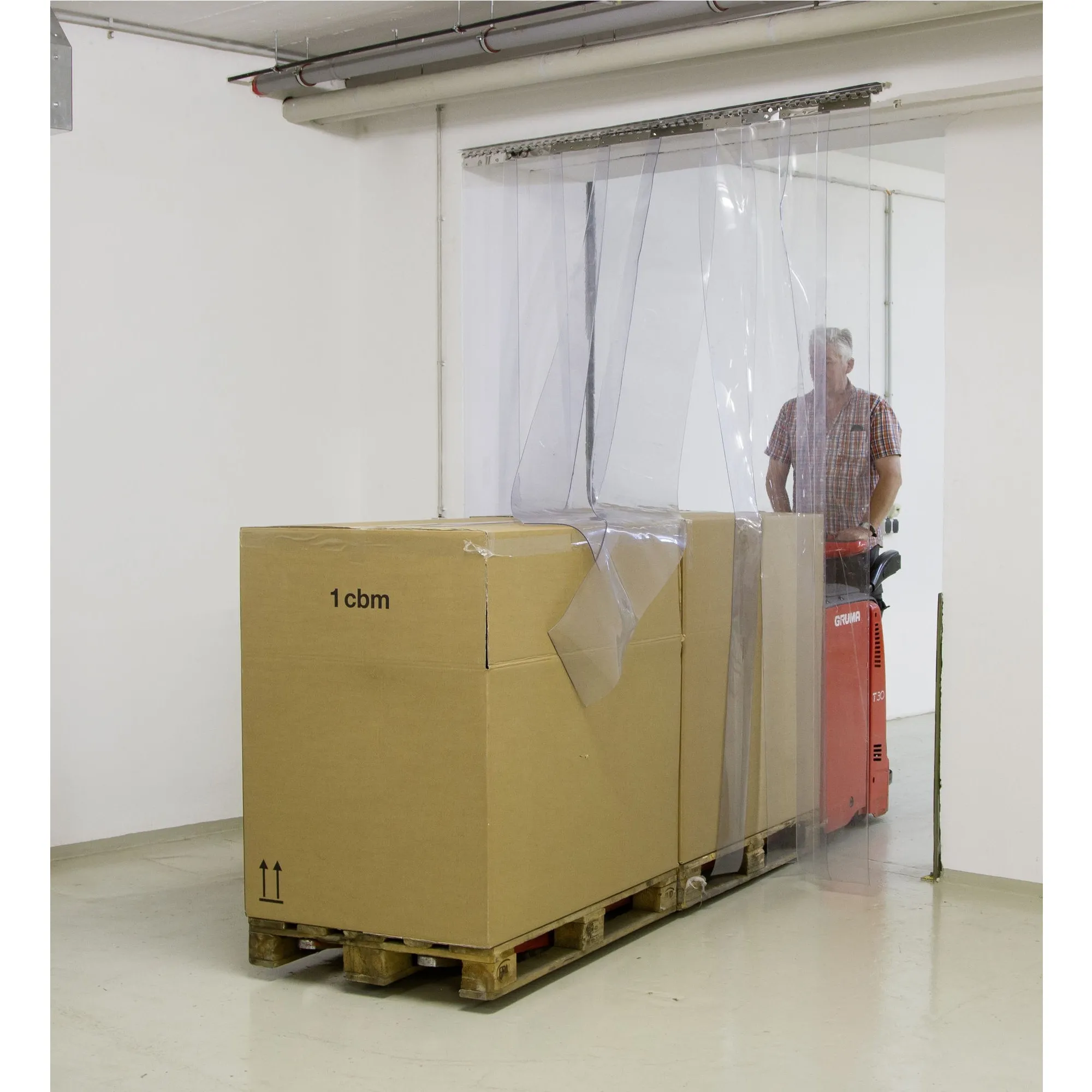 PVC-Streifenvorhang transparent 130x225cm 