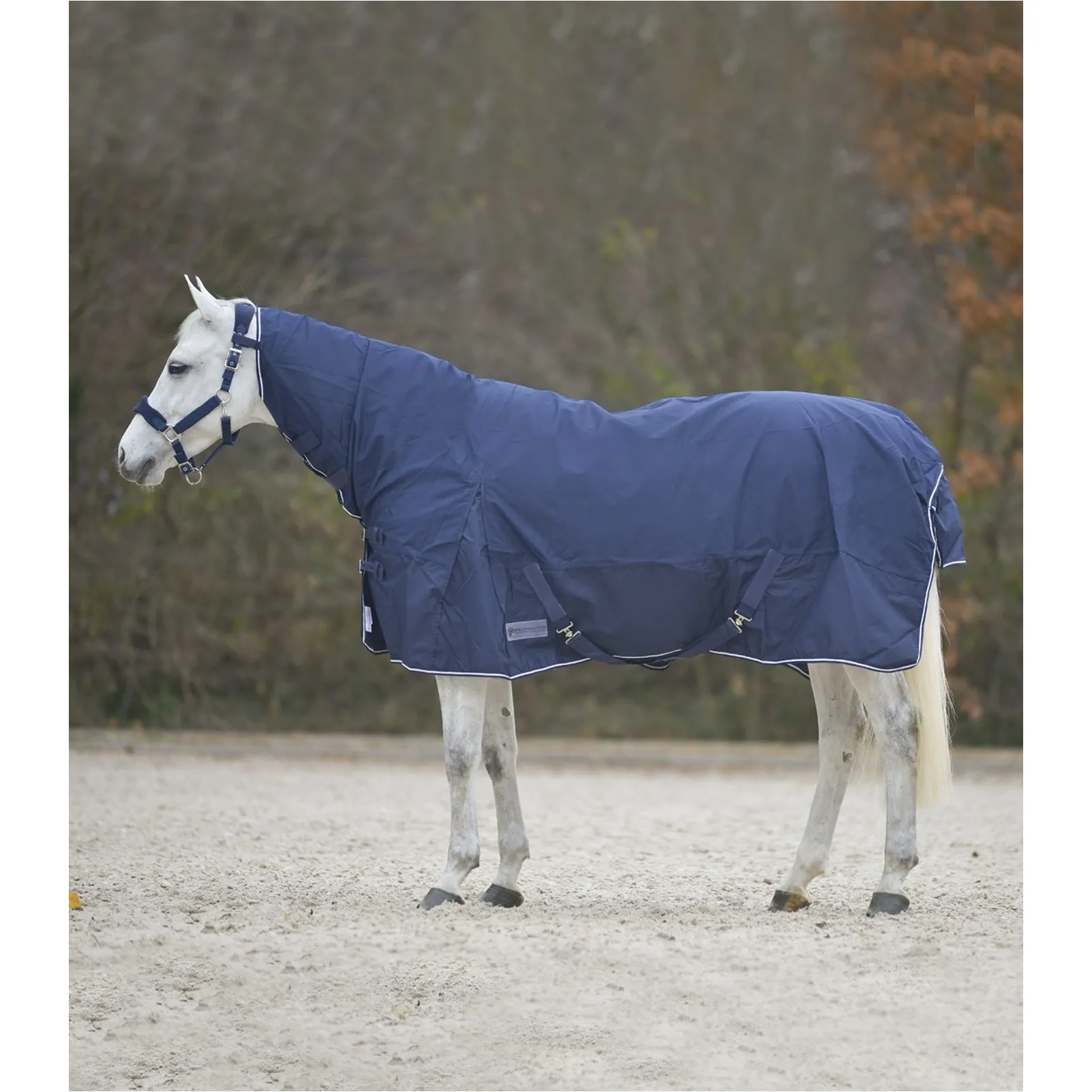 Regendecke mit Halsteil marine