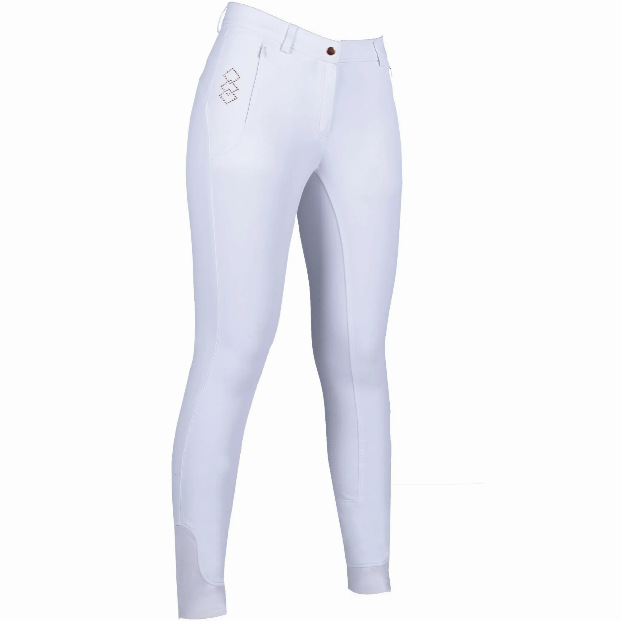 Damen Reithose Silikon Vollbesatz ALEXIS weiß