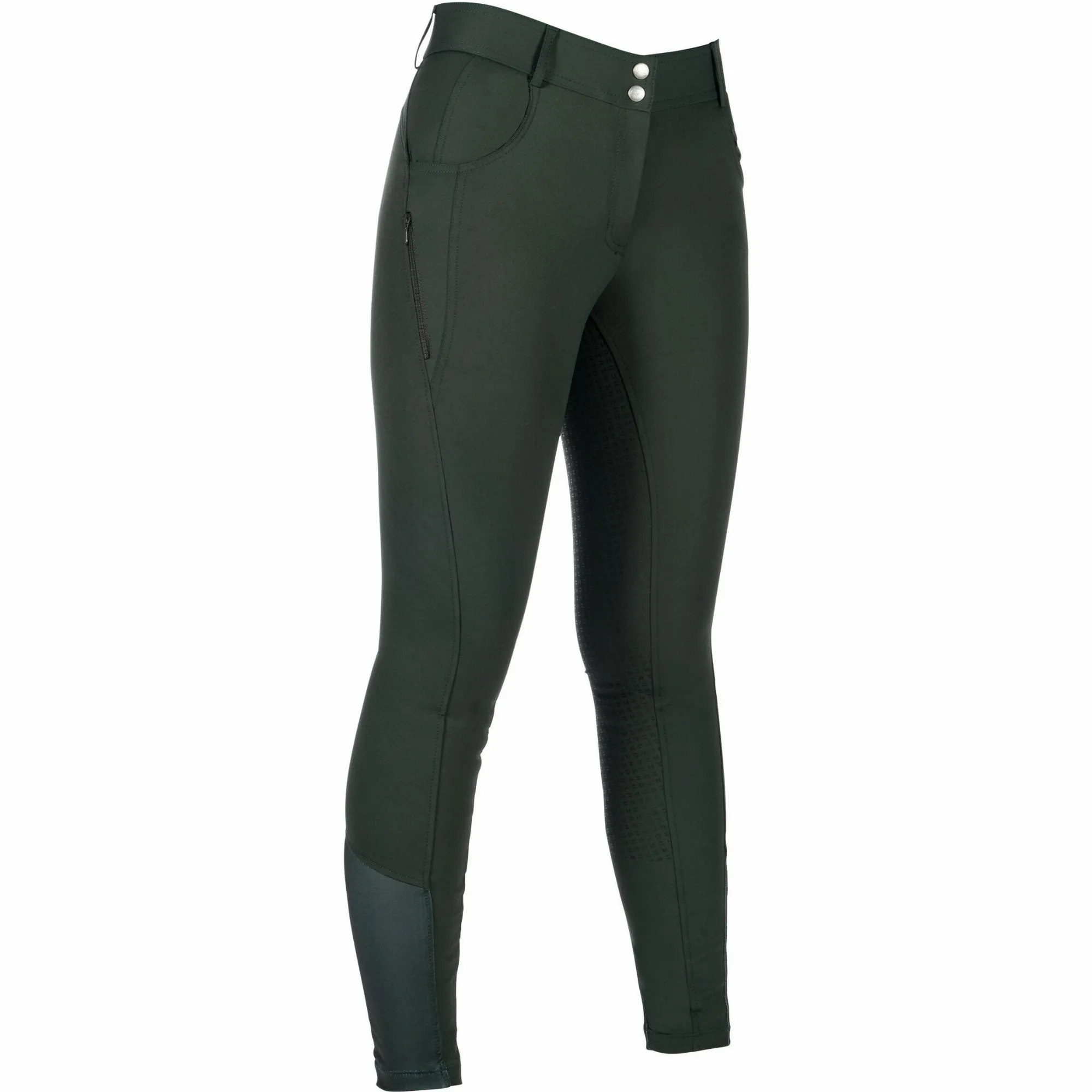 Damen Reithose Silikon Vollbesatz ARI MID RISE olivgrün