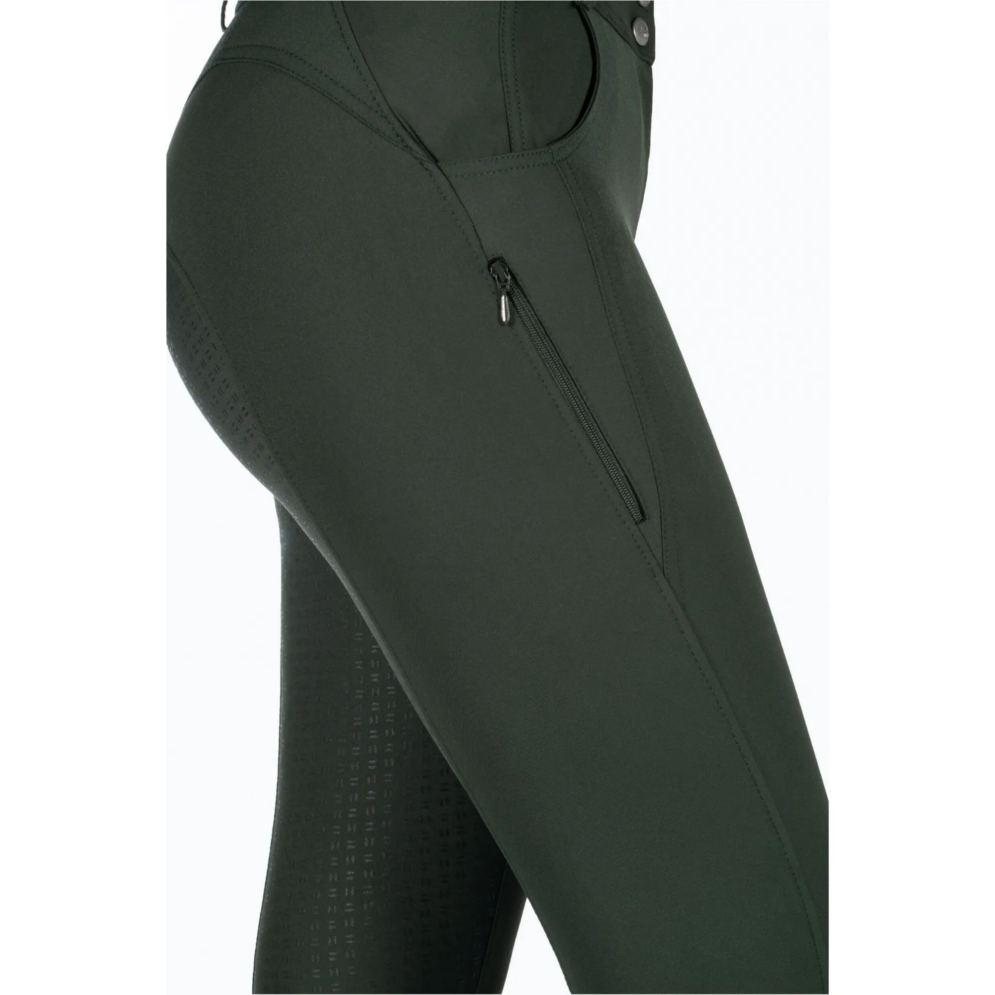 Damen Reithose Silikon Vollbesatz ARI MID RISE olivgrün