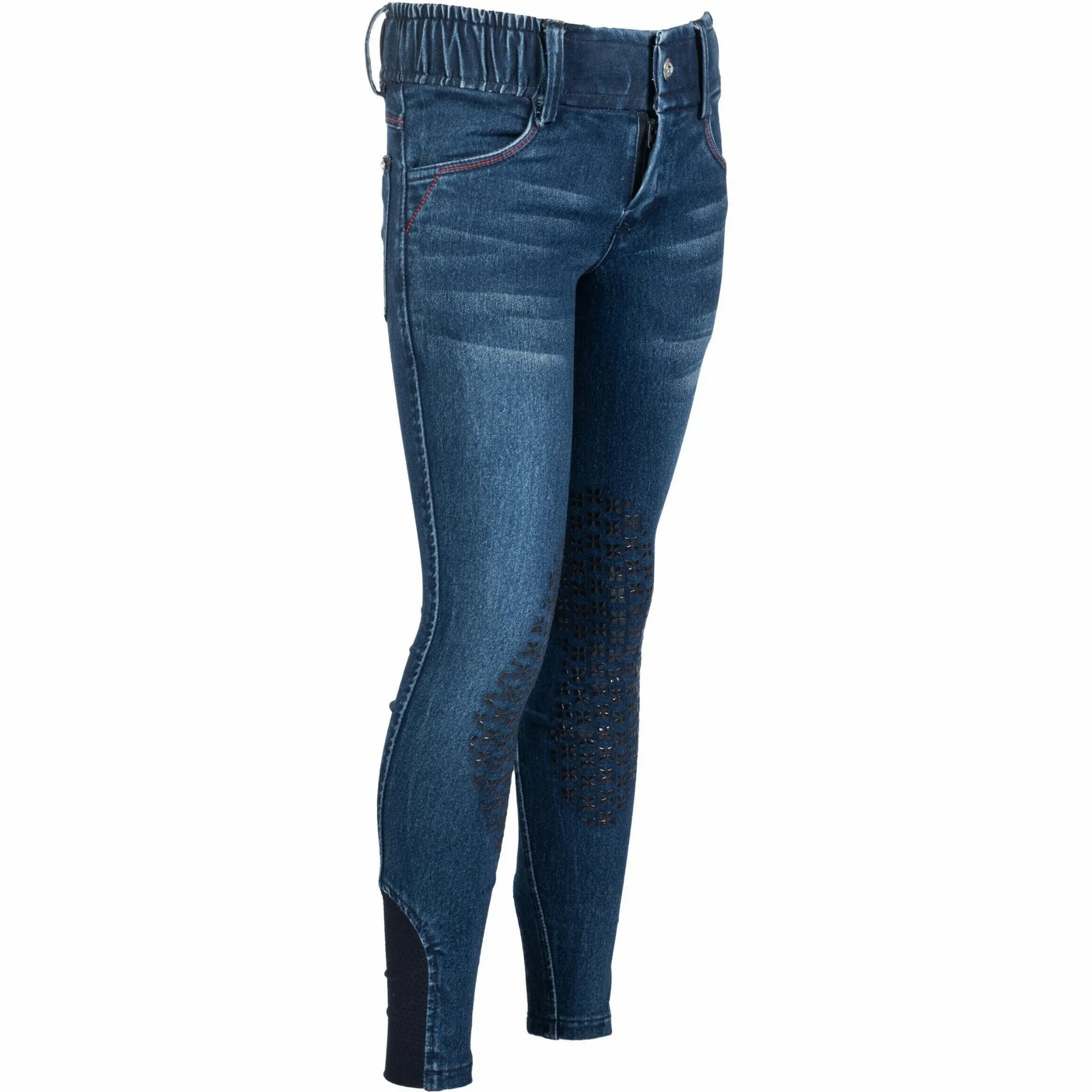 Kinder Reithose Silikon Kniebesatz AYMEE DENIM dunkelblau
