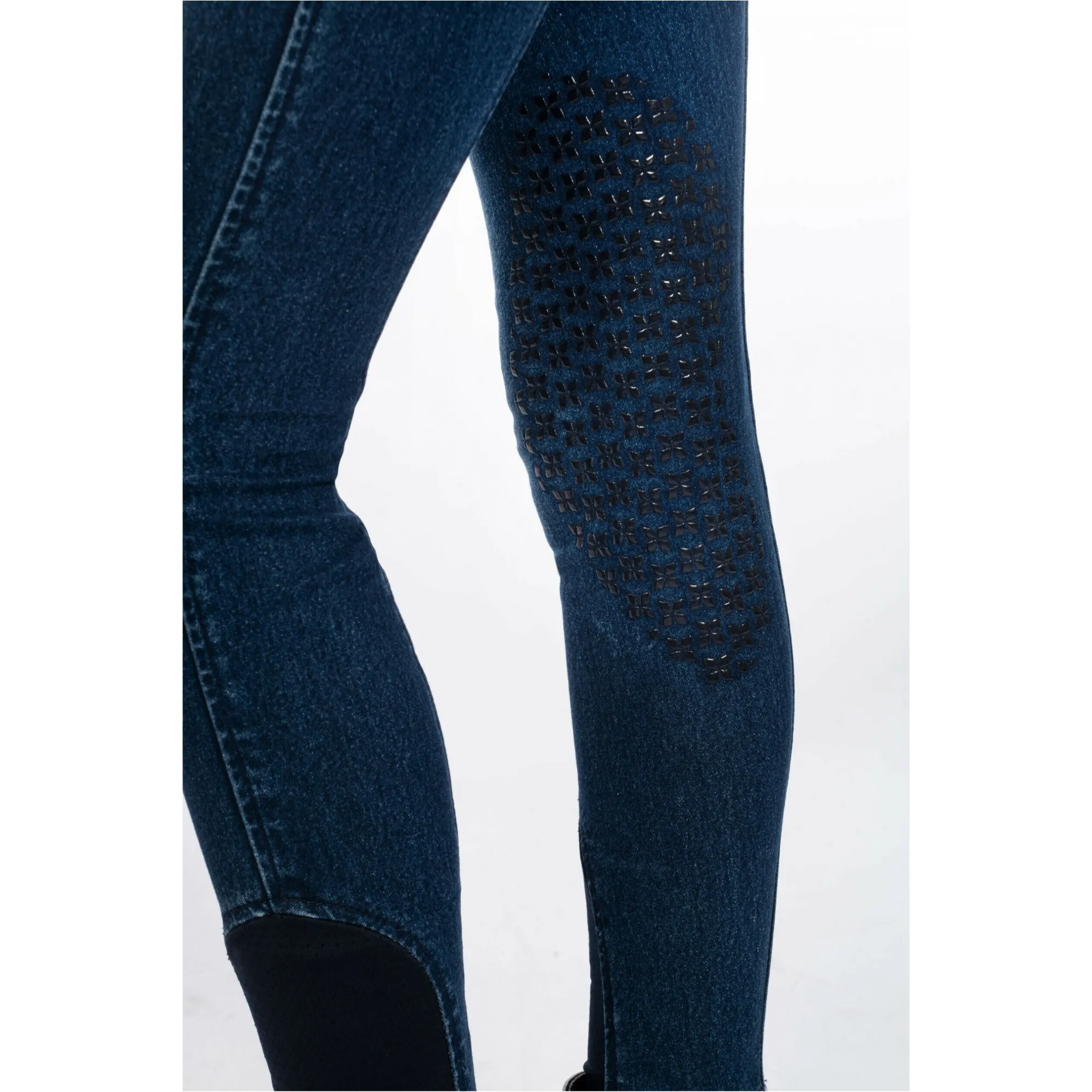 Kinder Reithose Silikon Kniebesatz AYMEE DENIM dunkelblau