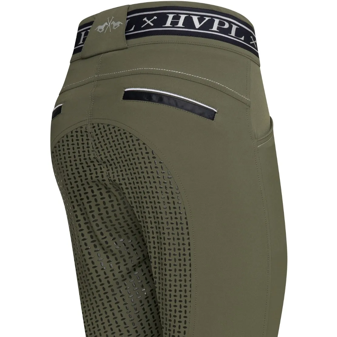 Damen Reithose Silikon Vollbesatz HVPKeira oil green