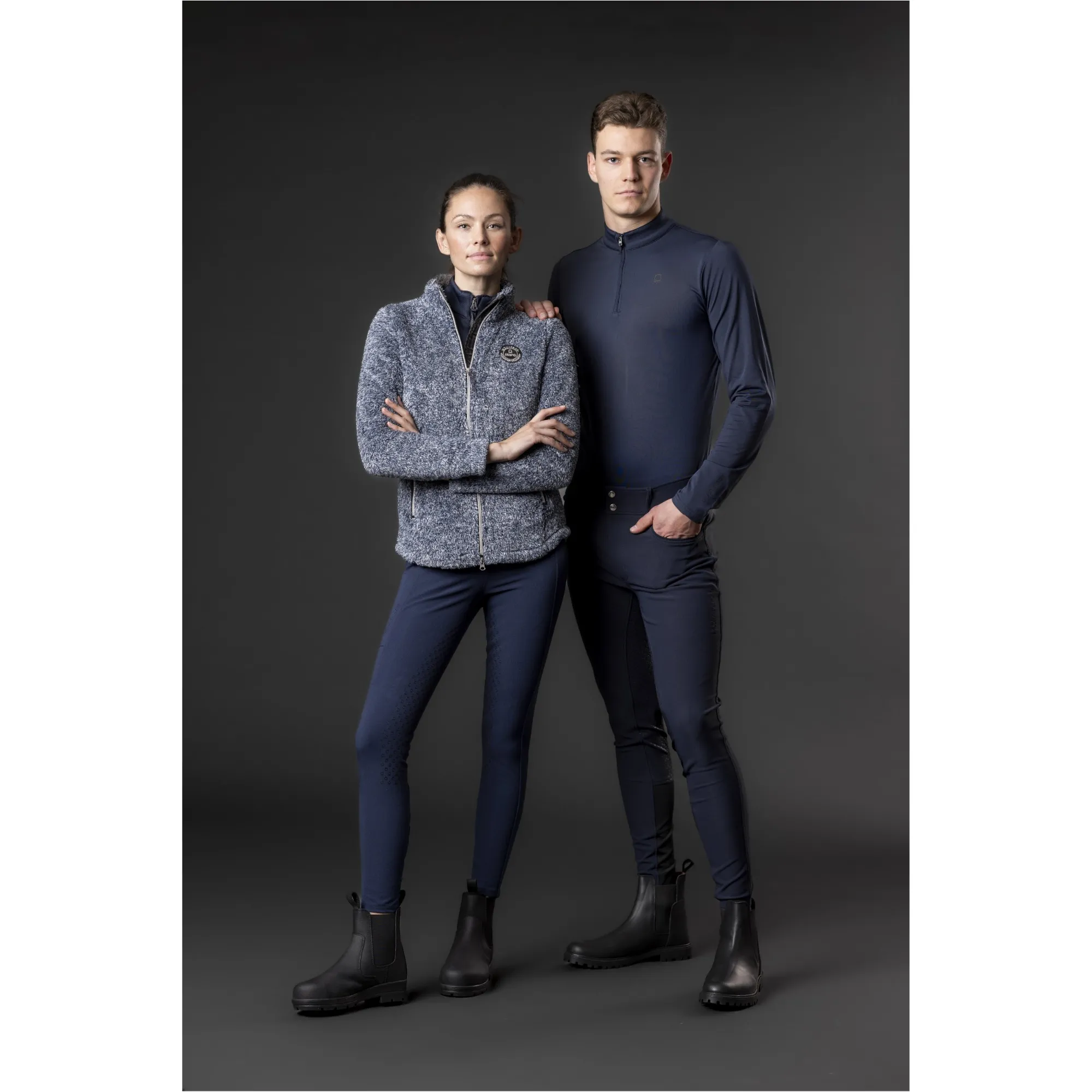 Herren Reithose Silikon Vollbesatz EQ HUNT navy