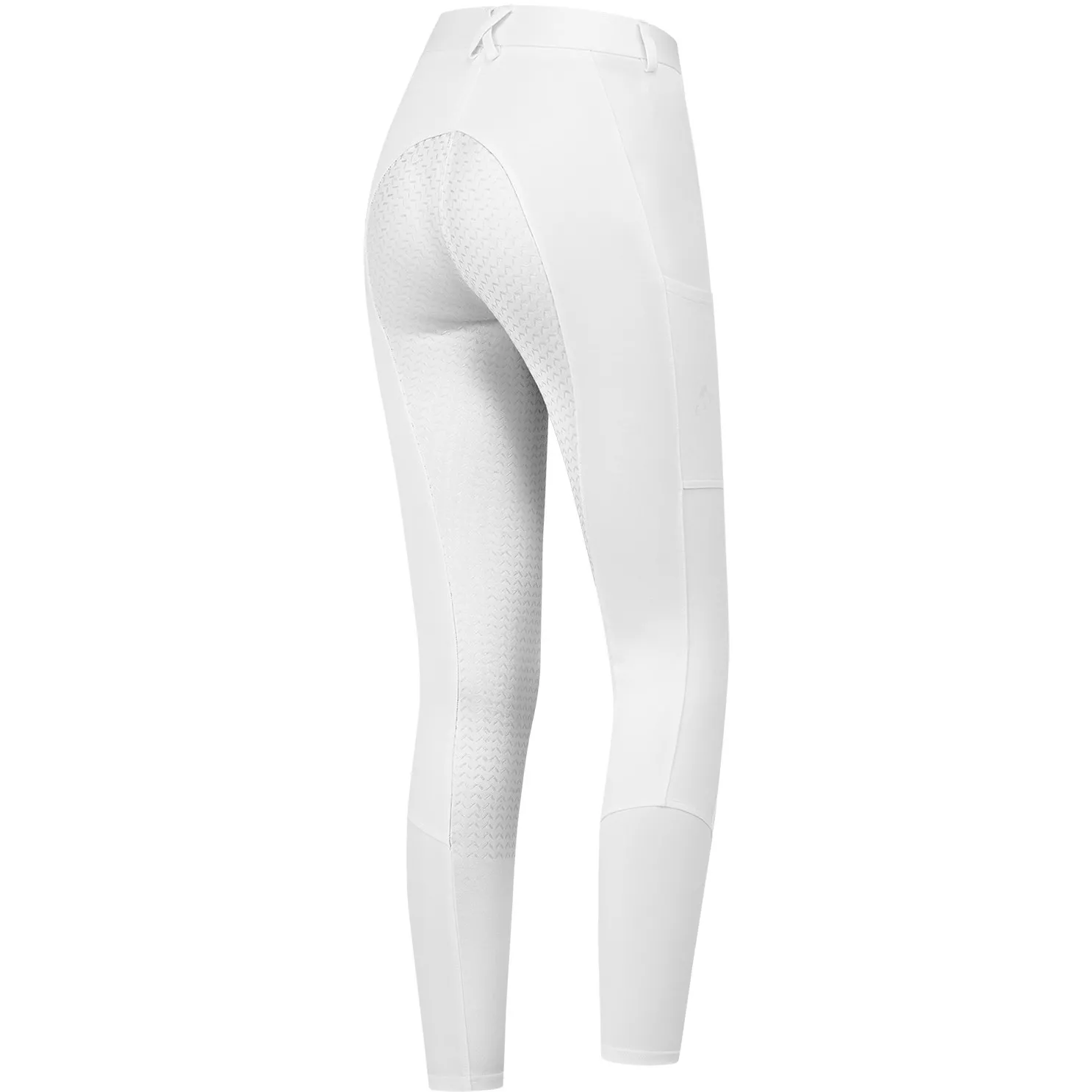 Damen Reithose Silikon Vollbesatz ESSENTIAL weiß