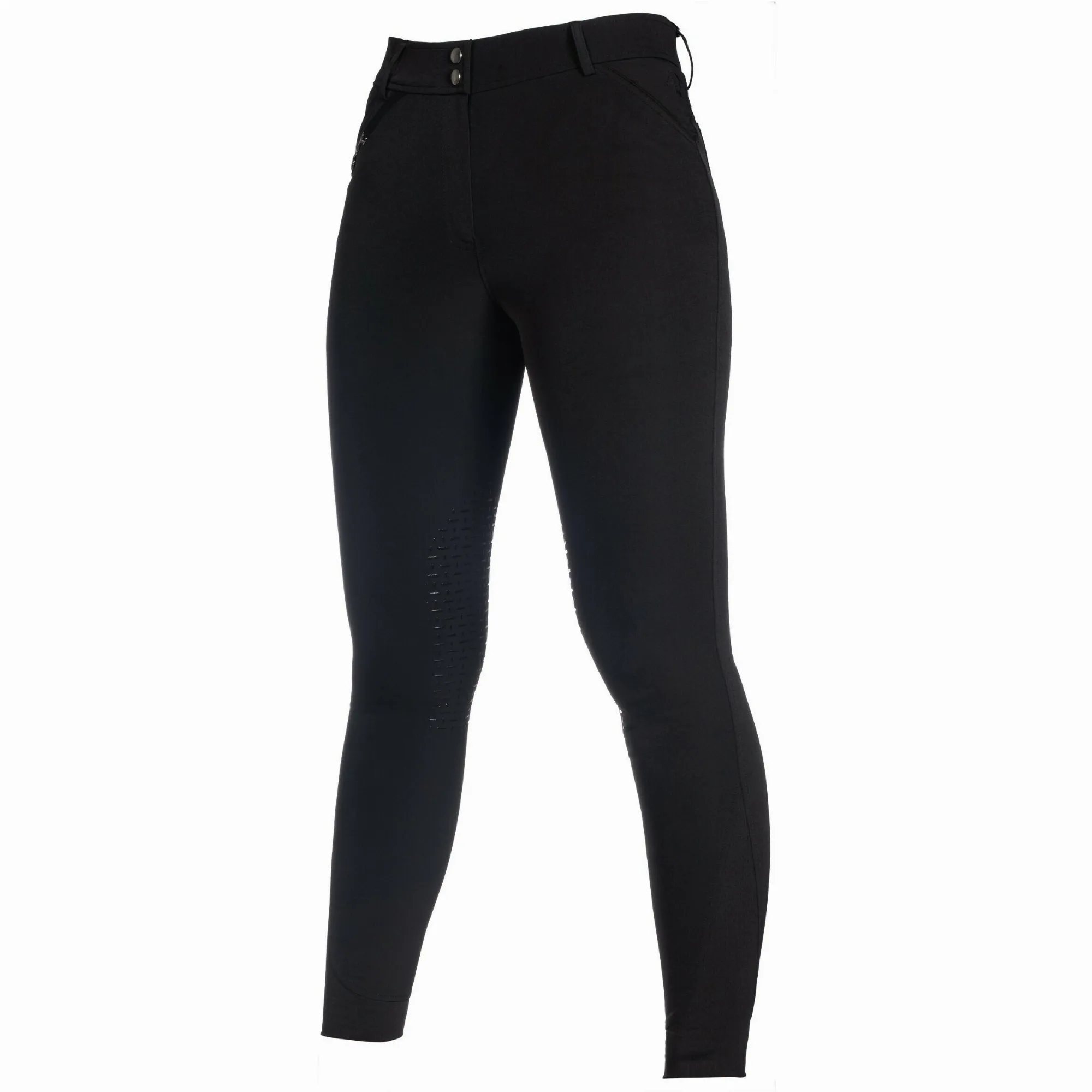 Damen Reithose Silikon Kniebesatz ESSENTIALS schwarz