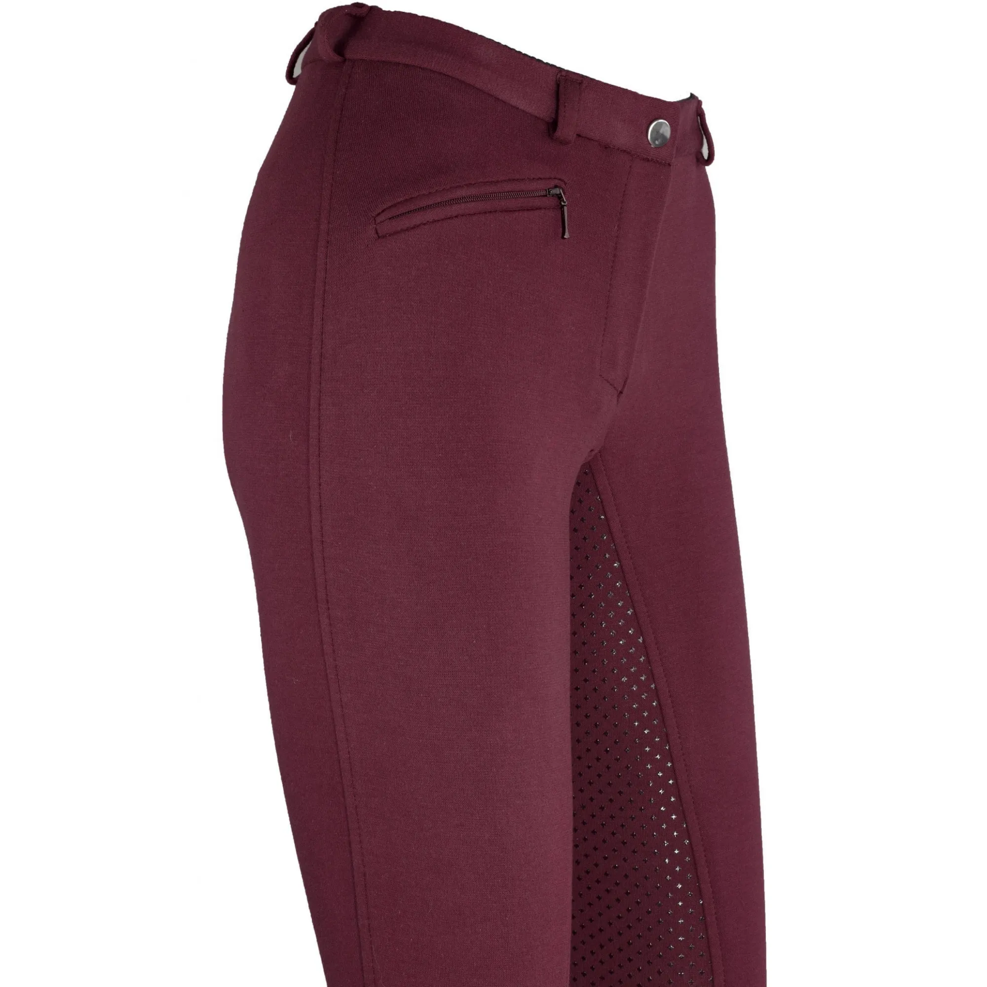 Damen Reithose Silikon Vollbesatz Flex BASICLINE weinrot
