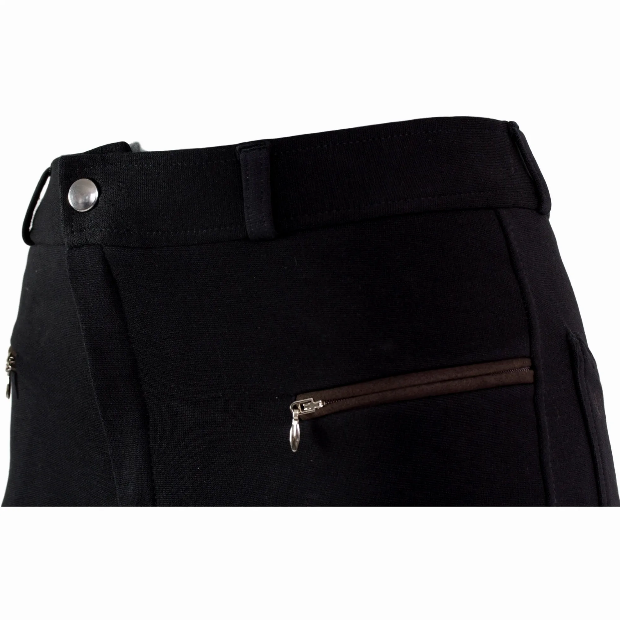 Kinder Reithose Vollbesatz Flex BASICLINE schwarz/dunkelbraun