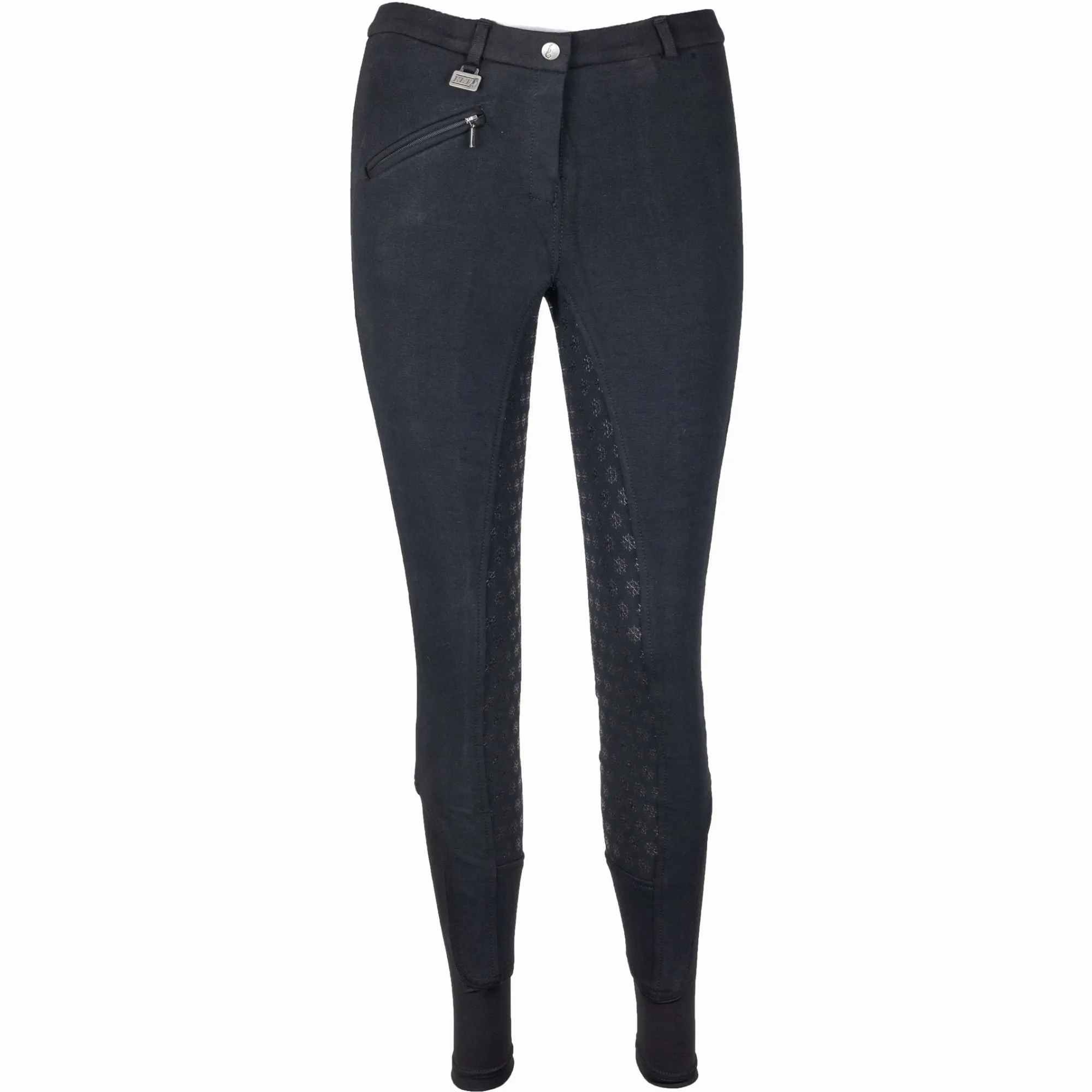 Winter Damen Reithose Silikon Vollbesatz FUN SPORT schwarz