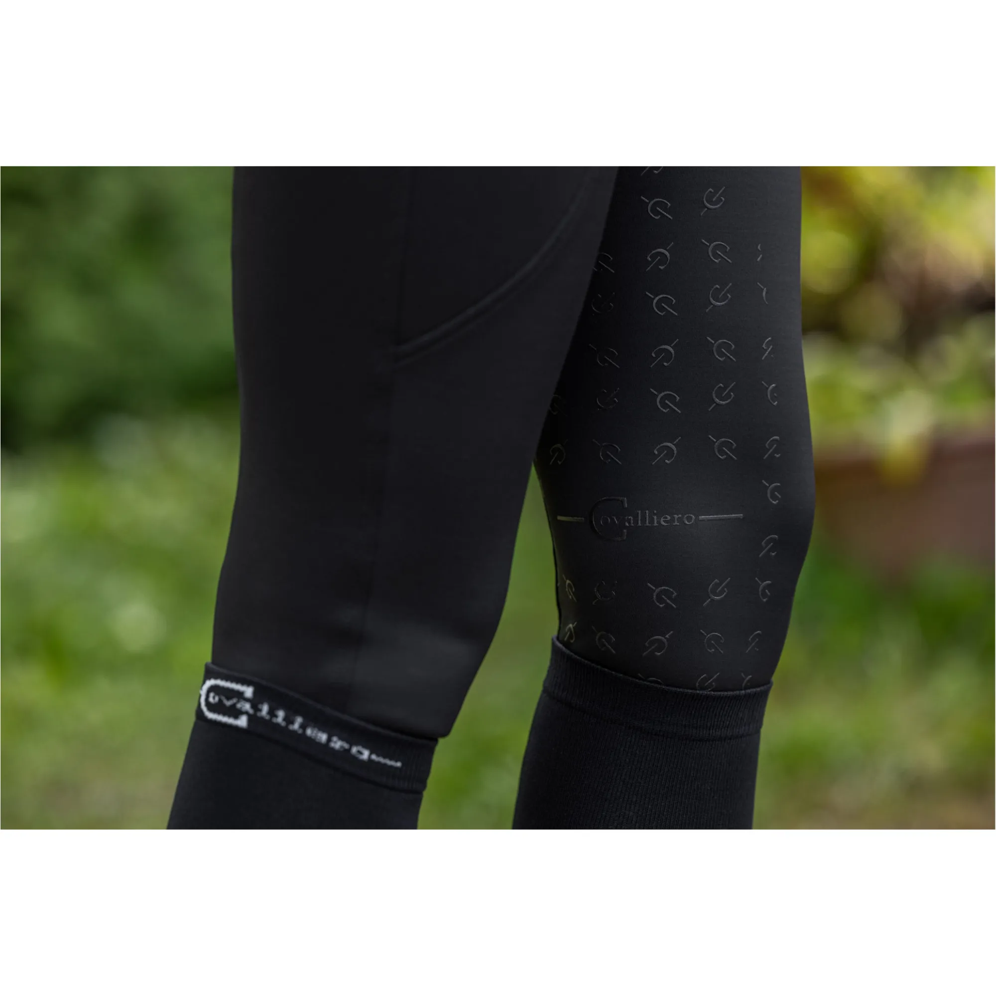 Damen Reithose Silikon Vollbesatz HIGHWAIST Hochbund schwarz