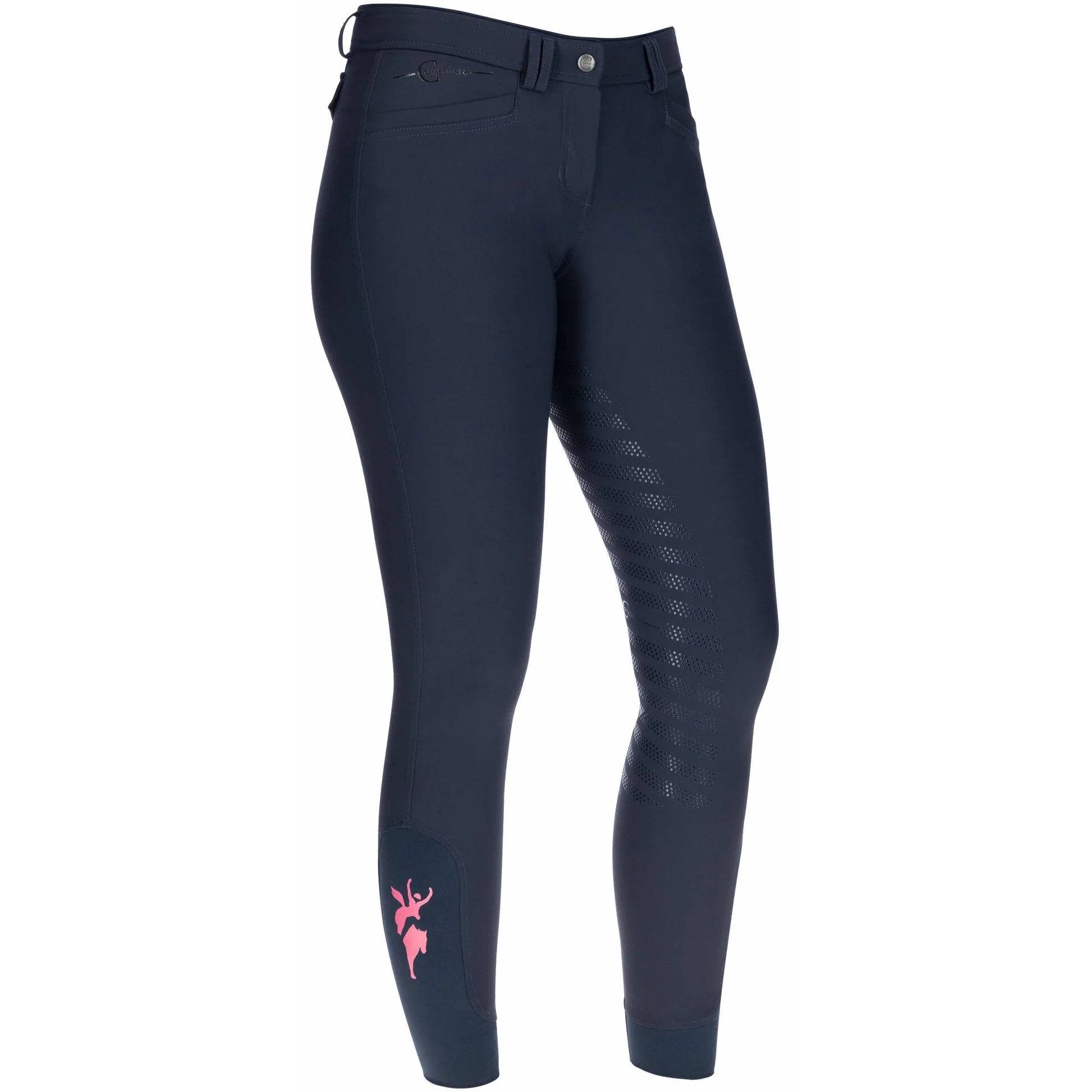 Damen Reithose Silikon Vollbesatz JANNE x PINKRIBBON dark navy