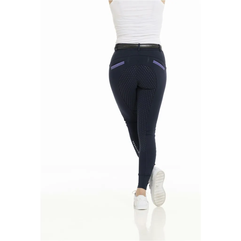 Damen Reithose Silikon Vollbesatz KYLIE marineblau