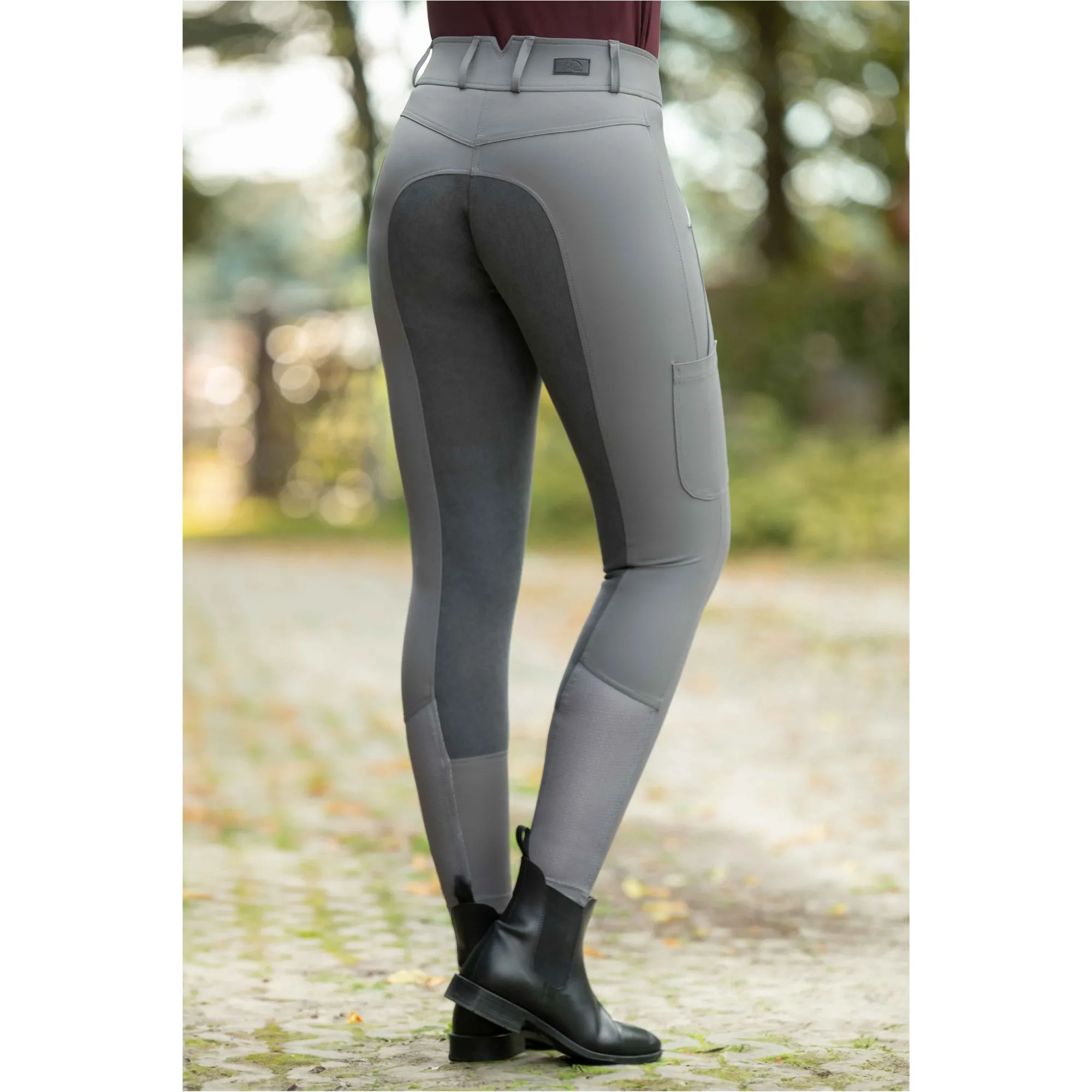 Damen Reithose Vollbesatz LIA HIGH WAIST ALOS grau