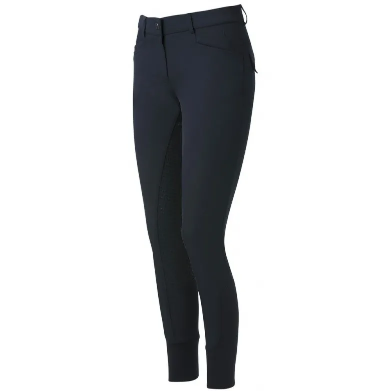 Damen Reithose Silikon Vollbesatz MICRO marineblau