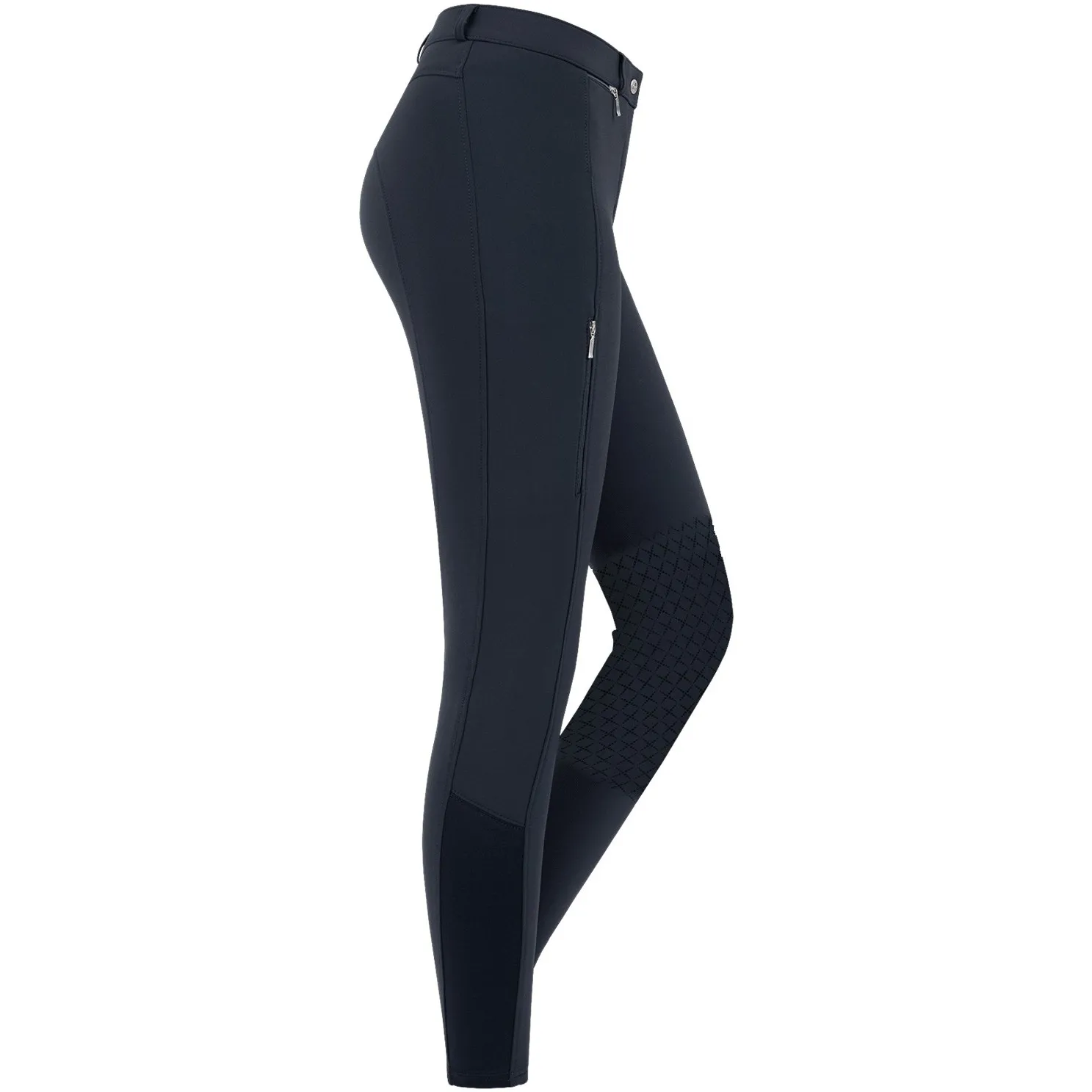 Damen Reithose Silikon Kniebesatz MICRO nachtblau