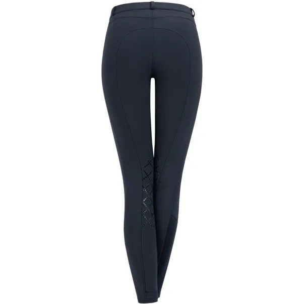 Damen Reithose Silikon Kniebesatz MICRO nachtblau