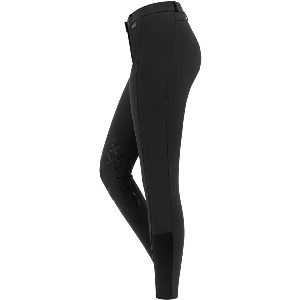 Damen Reithose Silikon Kniebesatz MICRO schwarz
