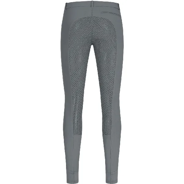 Herren Reithose Silikon Vollbesatz Micro Sport BUNDFALTE asphalt