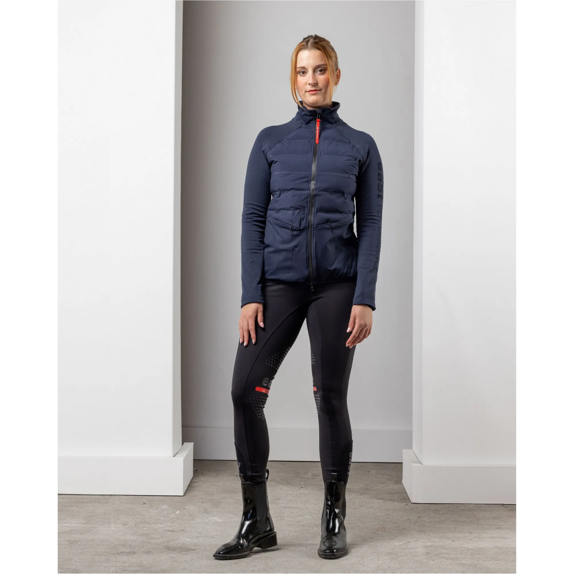 Damen Reitjacke HYBRID JERSEY midnight blue